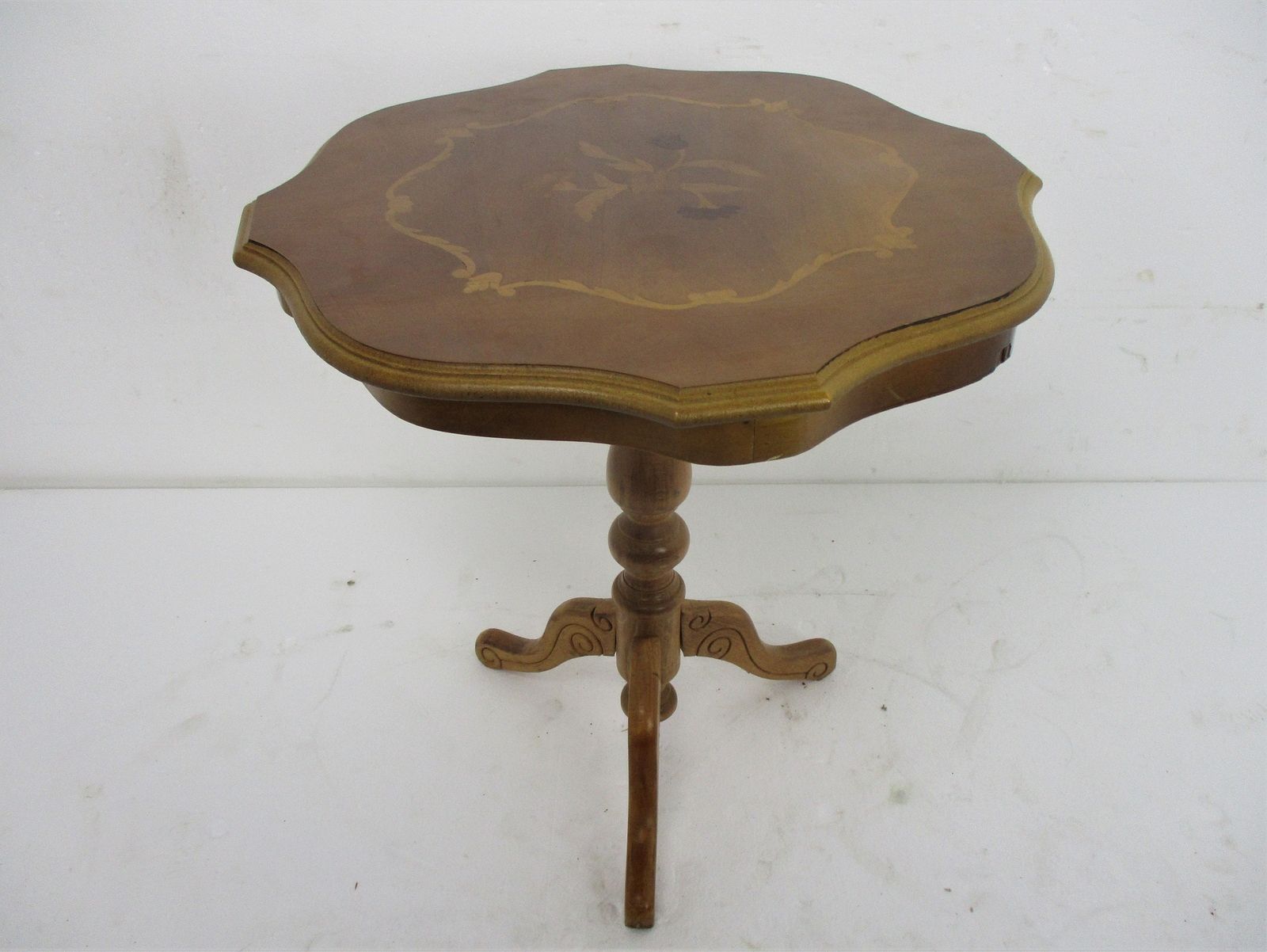 Italian Inlay Table Plant Stand Side Wine Coffee Table Hollywood Regency Beautif photo furniture