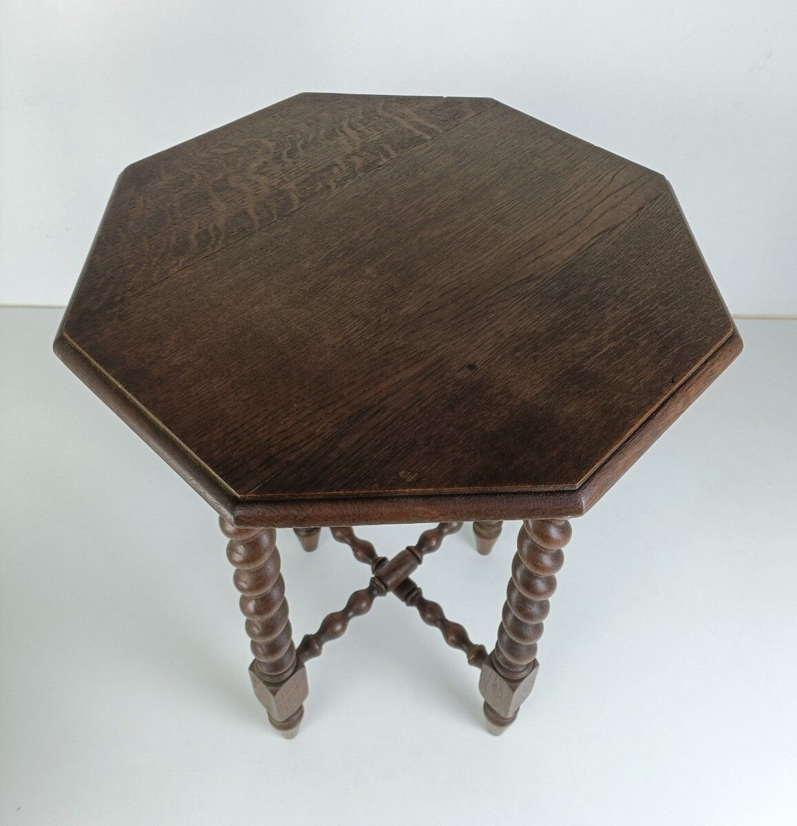 Octagonal Hand Carved Wood Pedestal Table Plant Flower Bonsai Stand Side Table B photo 368.0