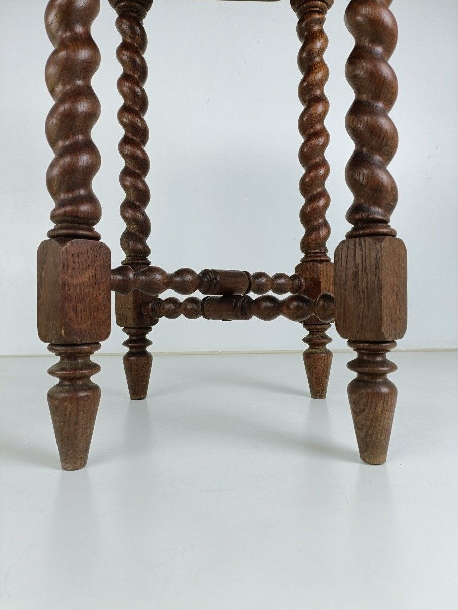 Octagonal Hand Carved Wood Pedestal Table Plant Flower Bonsai Stand Side Table B photo vinterior