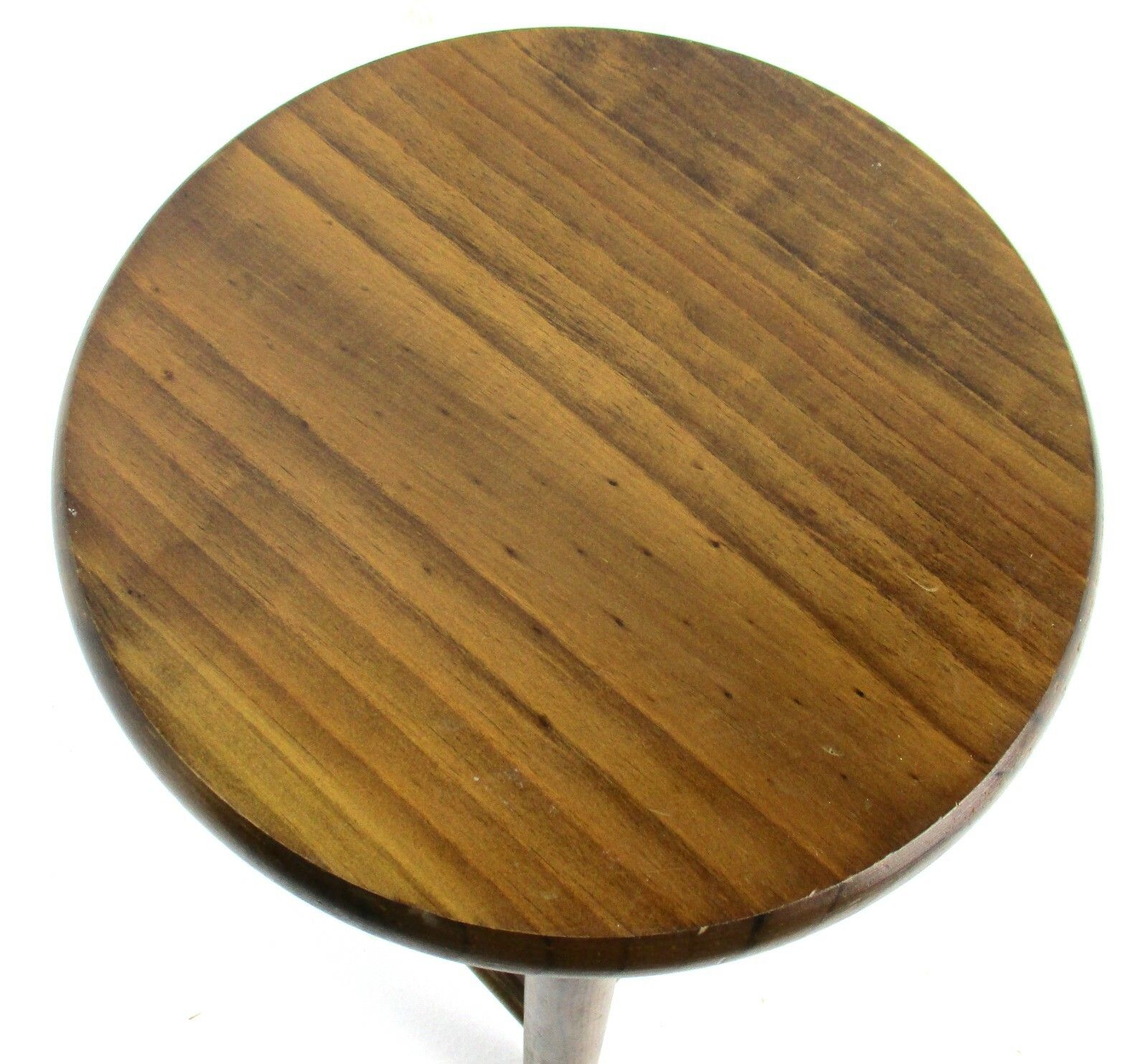 Vintage Hand Carved Wood Milking Stool Crutch Pedestal Table Farmhouse Barn photo Furniture