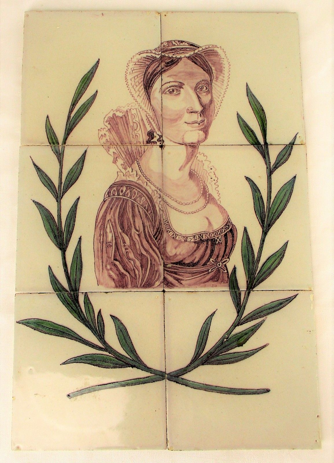 Antique Delft Tile Dutch Tableau Picture Mural Frame Polychrome 18th/19th C photo 816.0