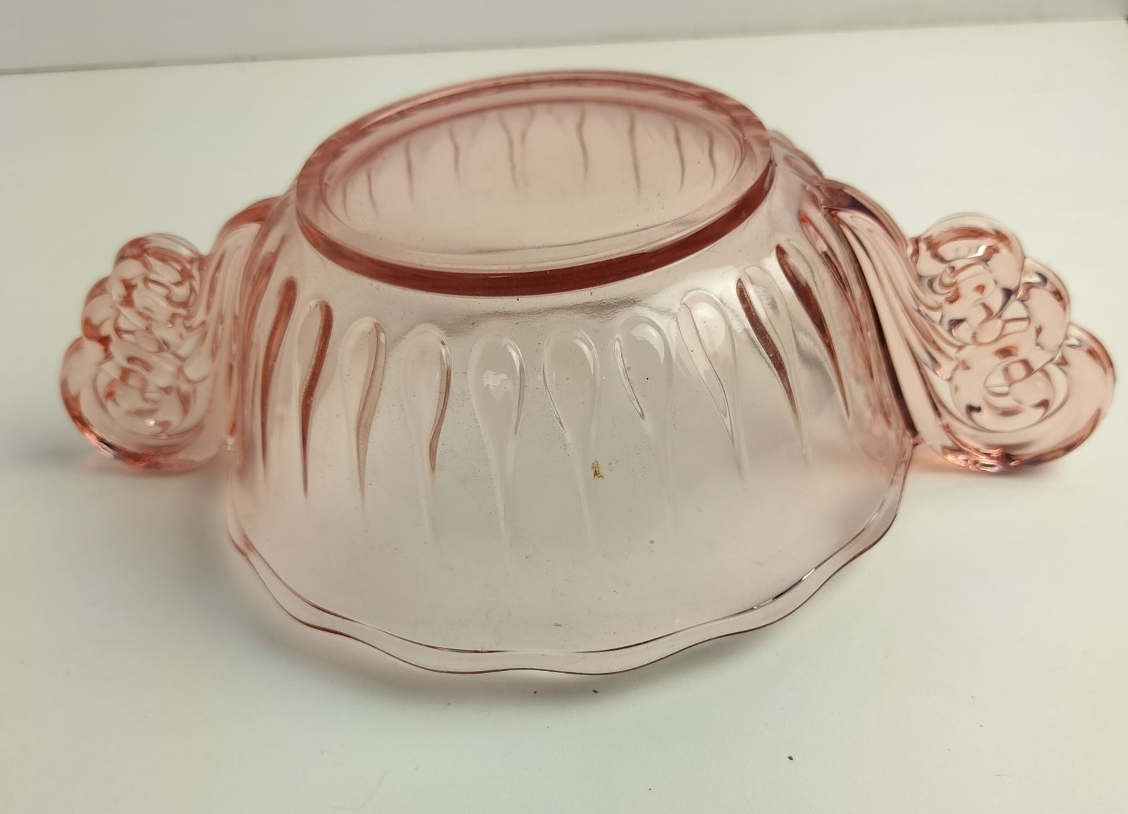 photo furniture Gorgeous Art Deco Antique Art Depression Glass Pink Serving  Dish Bowl Collector