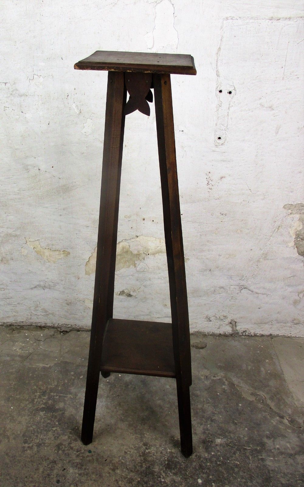 Art Nouveau Pedestal Table Plant Flower Stand Side Table Two Tier Art Deco  35" photo for sale