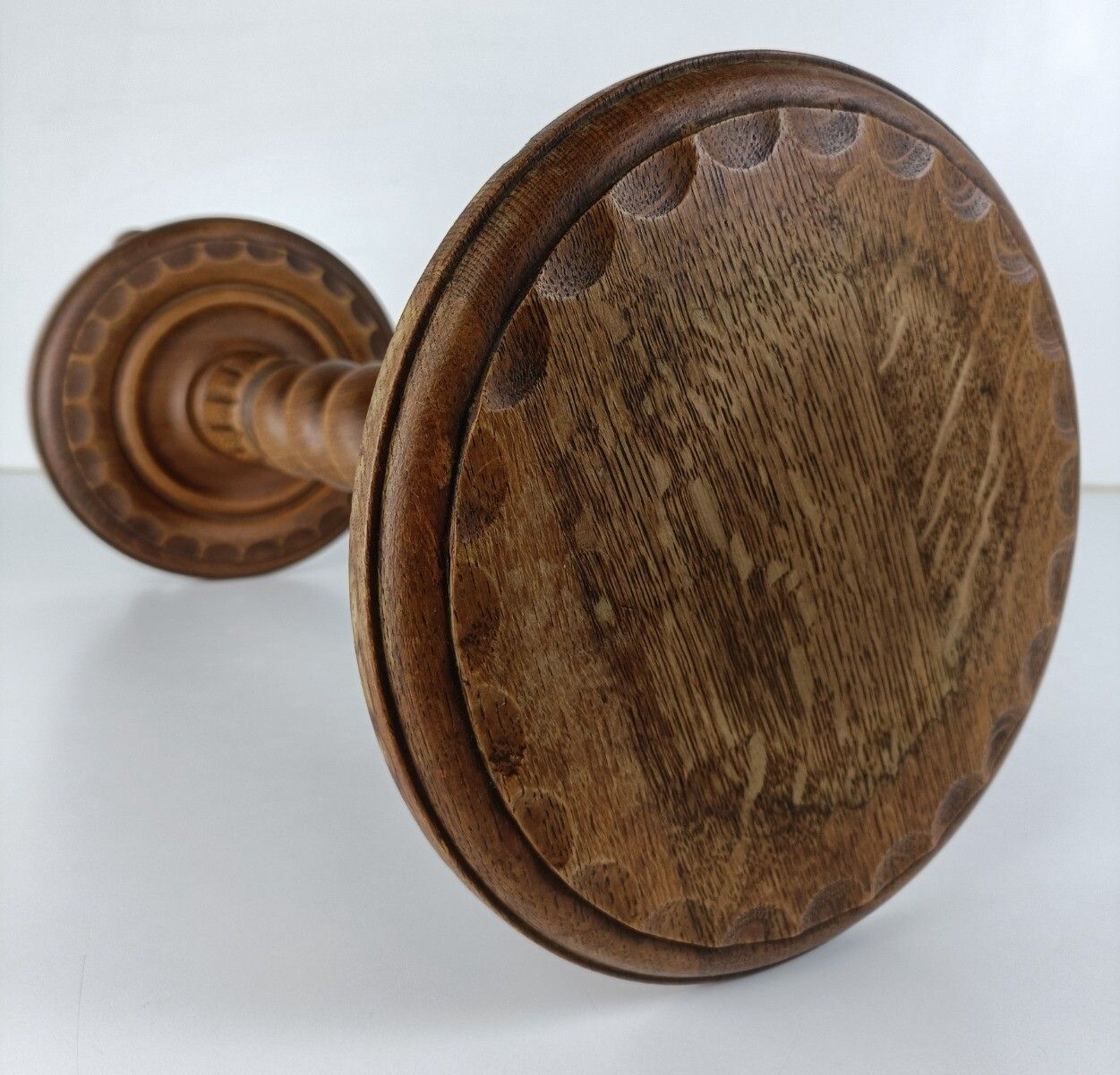 Ornate Barley Twist Hand Carved Wood Wooden Pedestal Plant Stand Bonsai Table Si photo vinterior