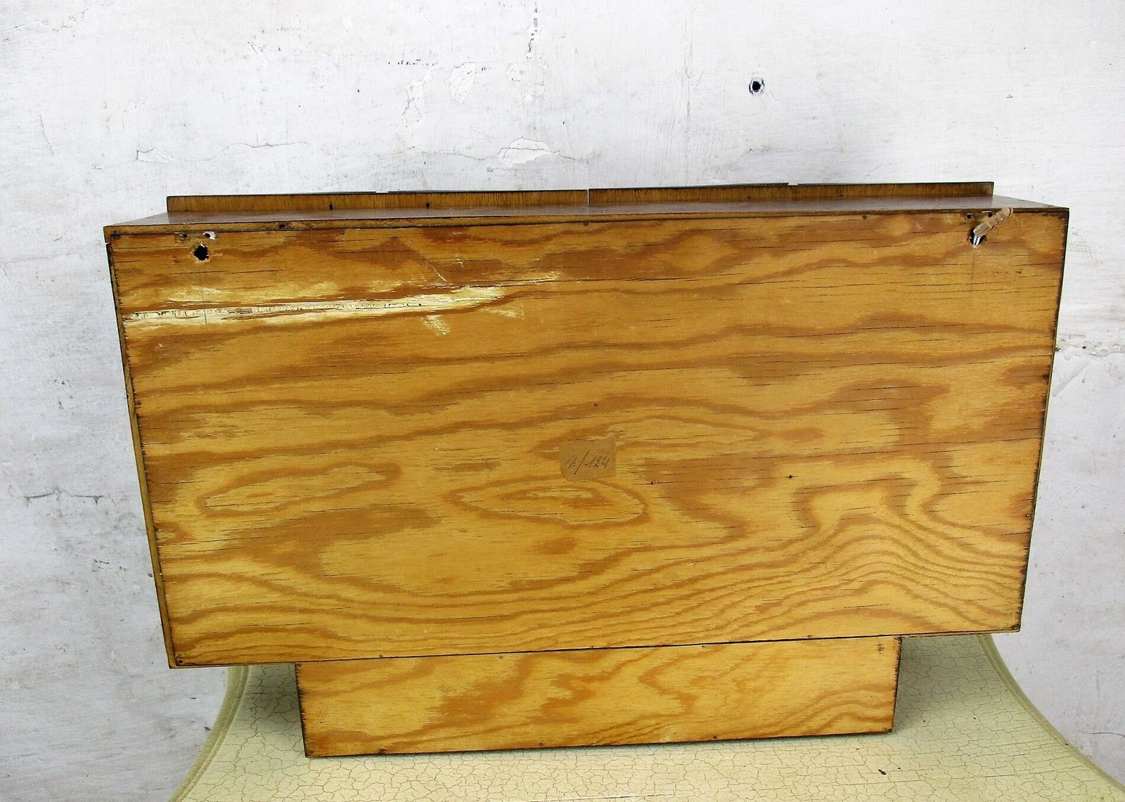 Large Apothecary Bathroom Medicine Kitchen Cabinet Wood Art Deco Cut Glass photo vinterior