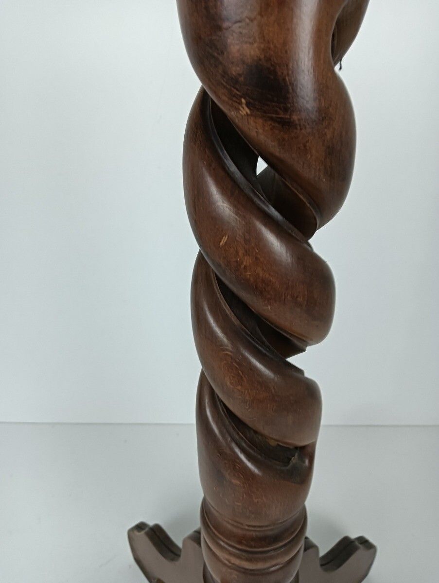 Standing Hall Tree Open Barley Twist Coat Hallway Rack Wood Vintage Barn Farmhou photo buy
