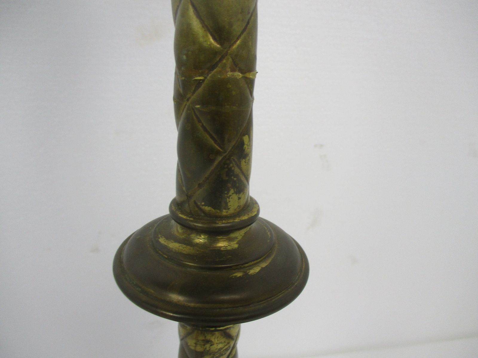 Antique Candle Holder Candle Stick Church  Chapel Altar Monastery Brass Gothic L photo for sale