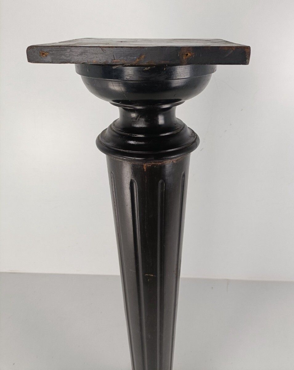 Xl Wooden Pillar Church Pedestal Display Side Table Plant Stand Art Deco  Antiqu photo furniture