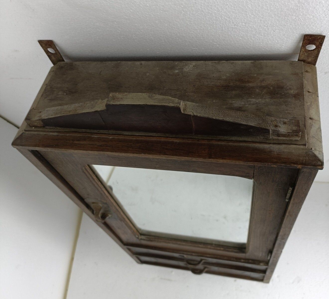 Antique Medicine Apothecary, Pharmacy, Cabinet, Inlay, Tall, Barn Style, Farmhou photo 404.0