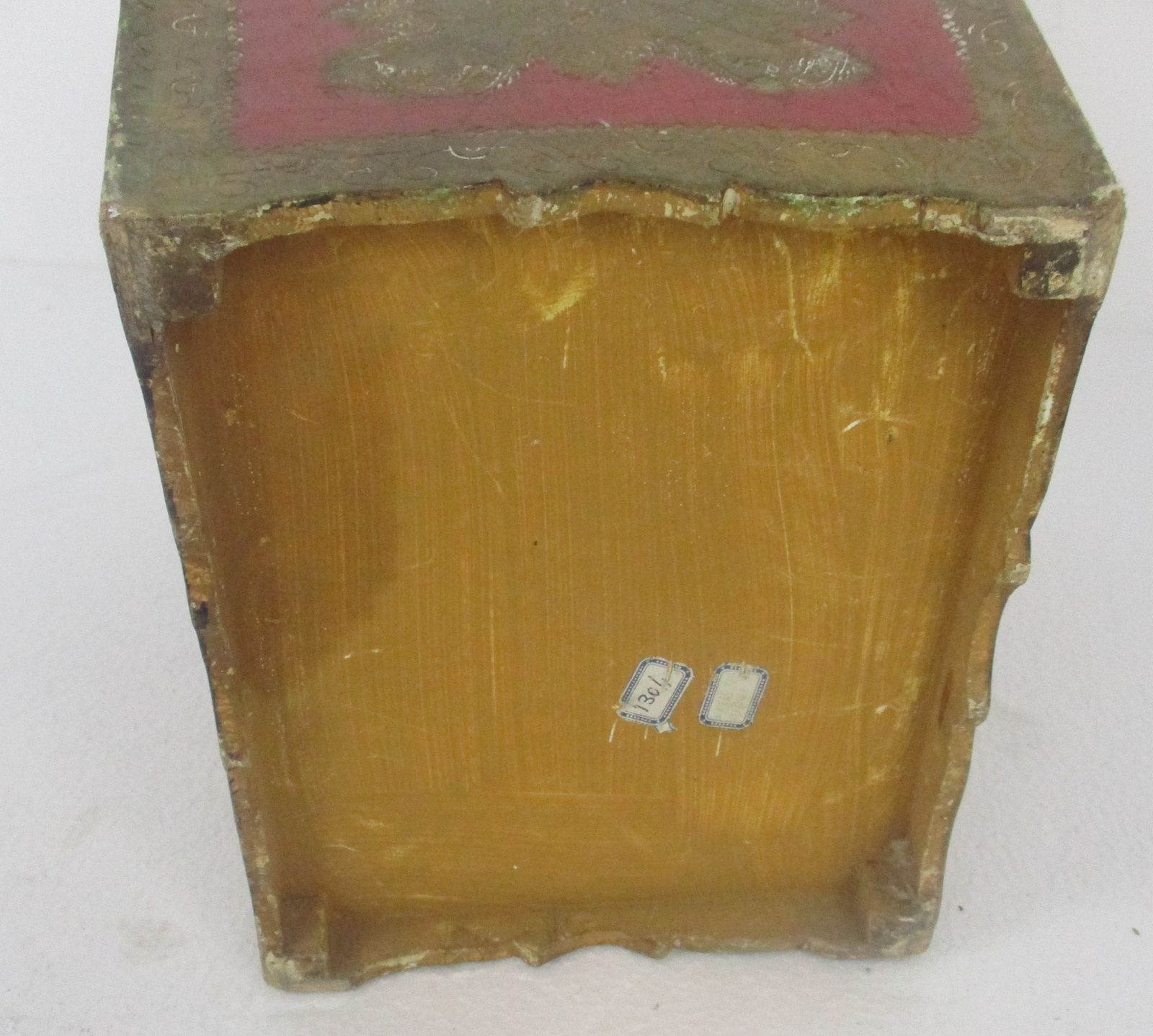 Florentine Wood Italian Hollywood Regency Letter Holder Gold Gilded Basket Umbre photo buy