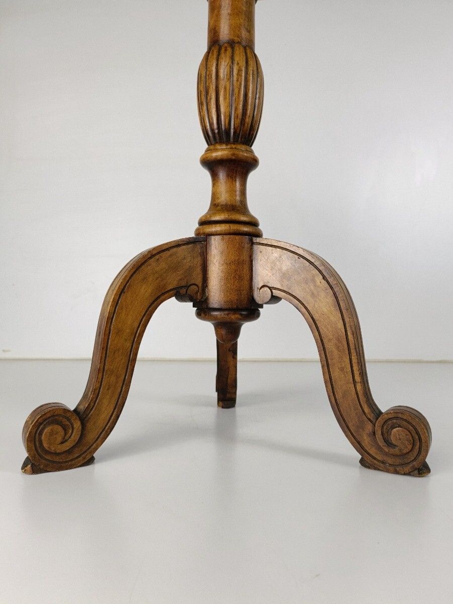 Tripod Wooden Antique Pedestal Plant Stand Bonsai Side Table Edwardian Style photo 344.0