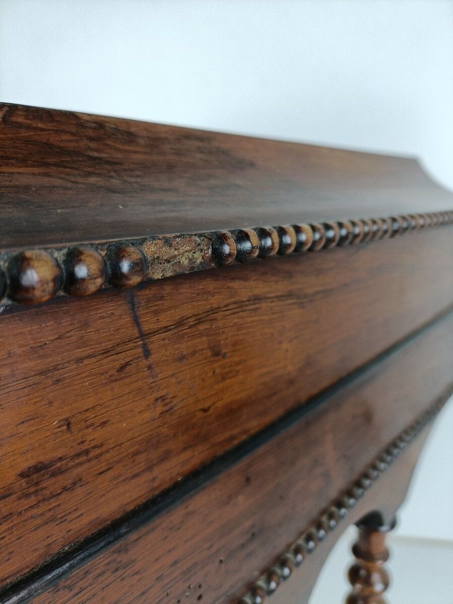 Antique Sewing Quilting Cabinet Table On Wheels Hobnails Edwardian Gorgeous photo vintage