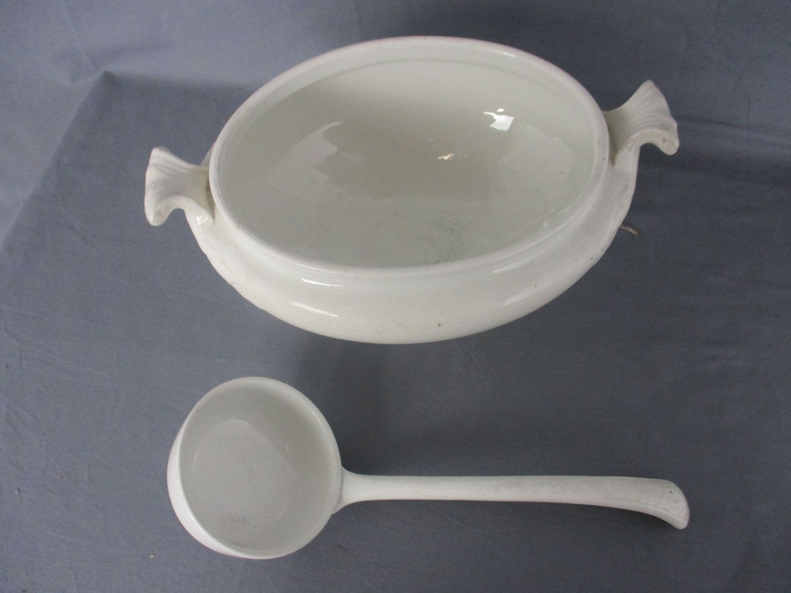 Antique  Boch La Louviere  Soup Tureen Dish With Ladle Marked  Art Nouveau Art D photo 117.0
