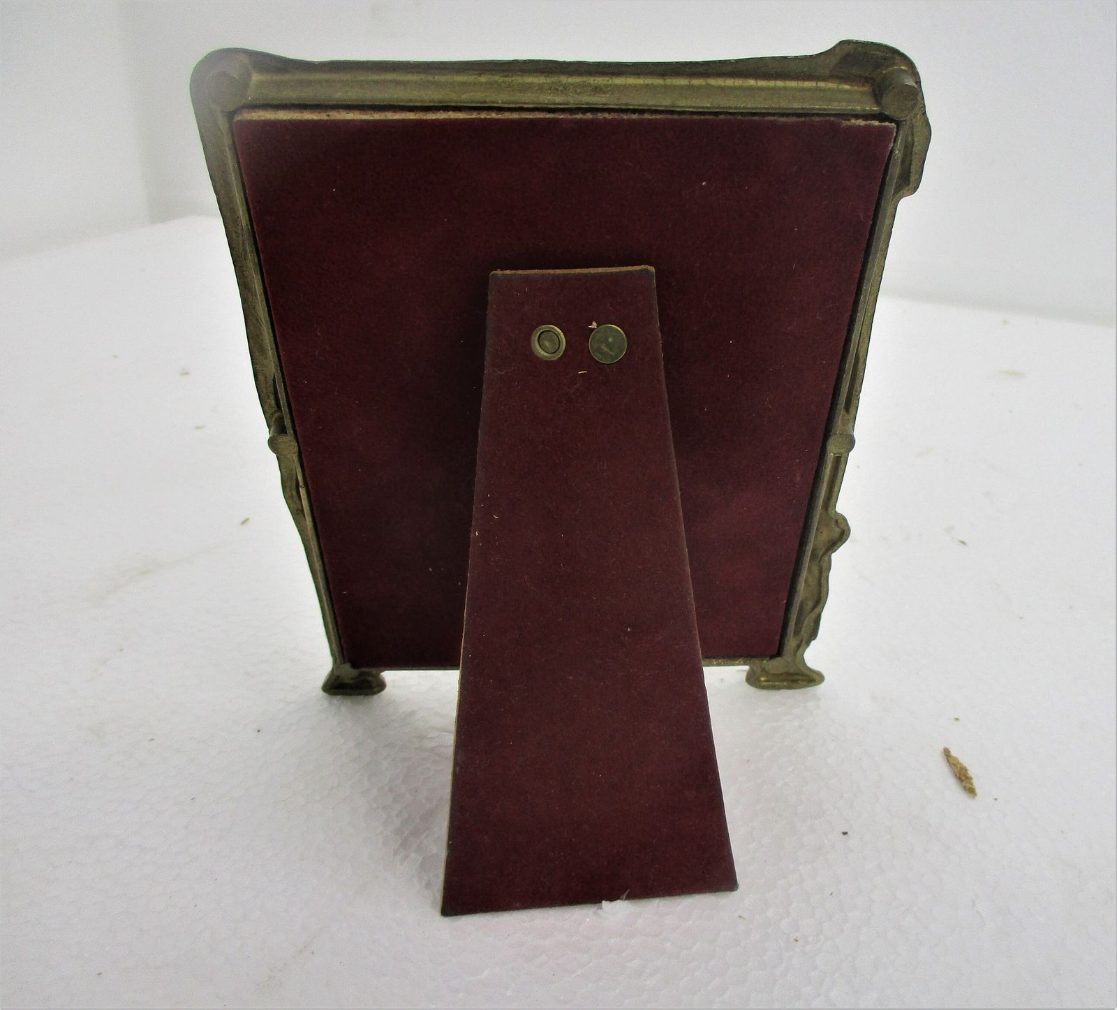 Standing Art Deco Bauhaus Picture Frame Ornate Brass Lady Rare Gorgeous Stylish photo vinterior