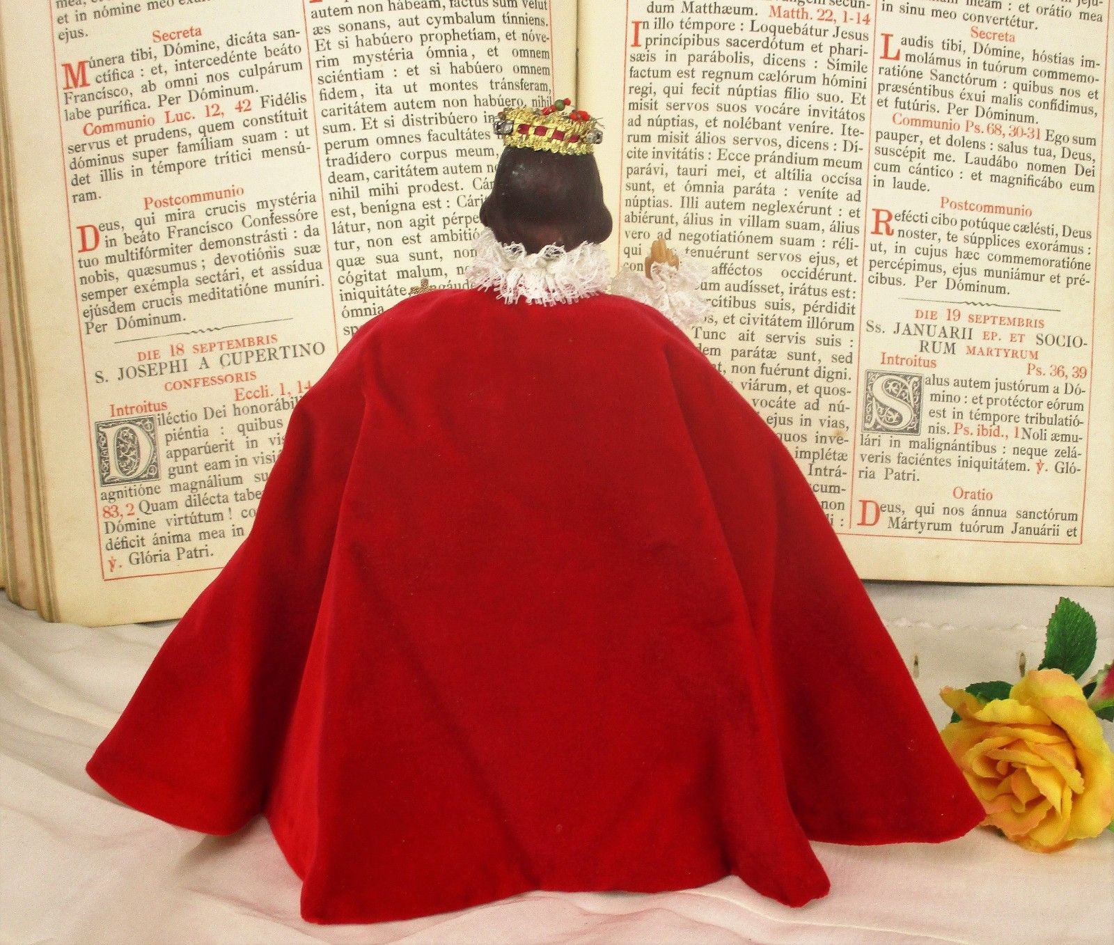 Figurine Statue Wax Little Infant Of Prague Santo Nino Doll Collector  Htf 8.6" photo vinterior