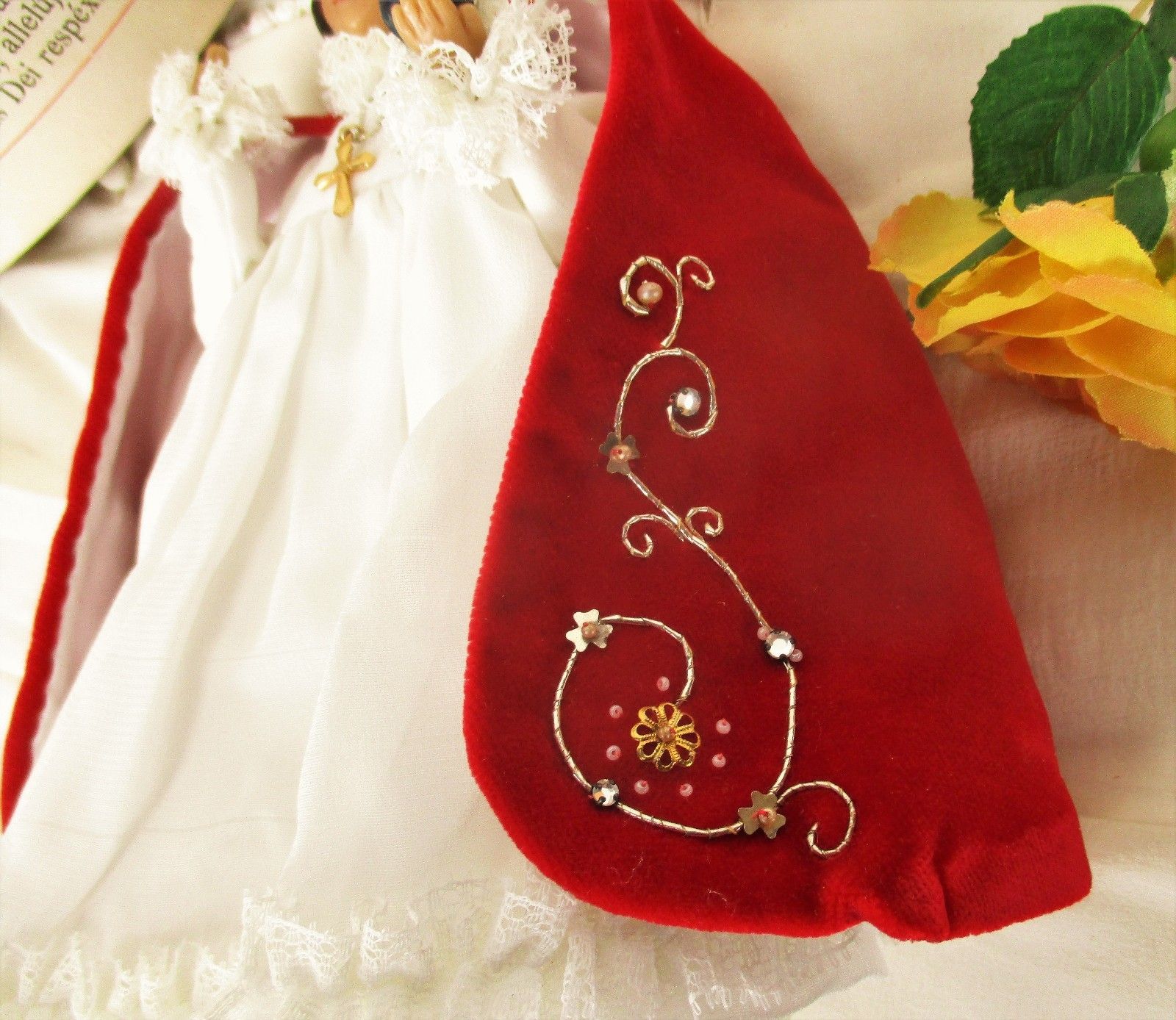 photo furniture Figurine Statue Wax Little Infant Of Prague Santo Nino Doll Collector  Htf 8.6"