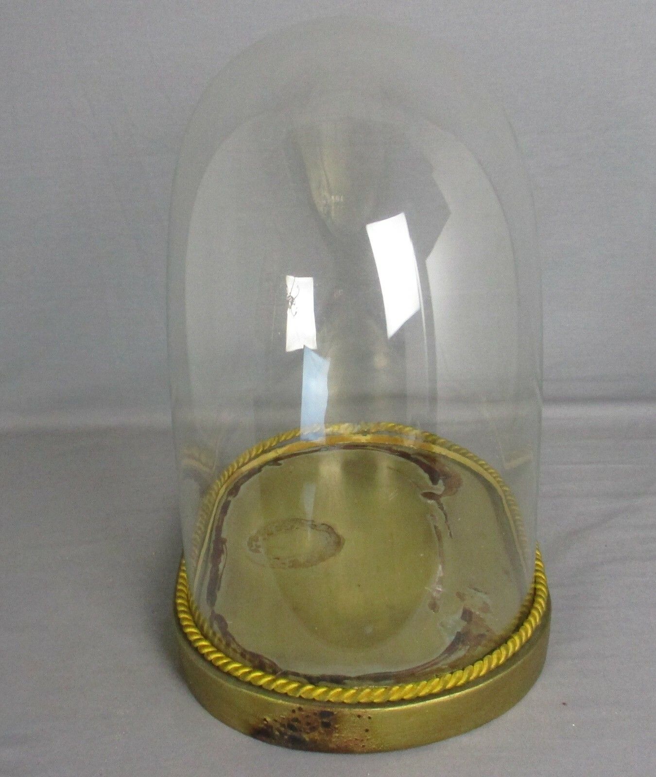 Antique Victorian Oval Hand Blown Glass Globe Dome Doll Clock H 14.17" W 13.89"! photo for sale