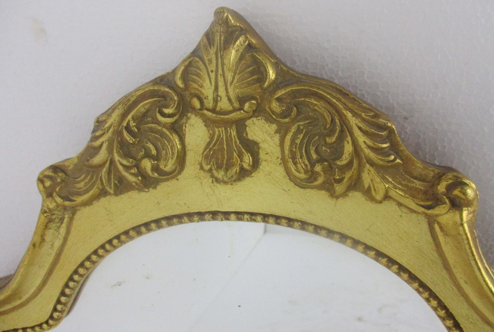 Ornate Mirror Wood Gold Gilded Ornate Hollywood Regency Style Gorgeous Hobnails photo furniture