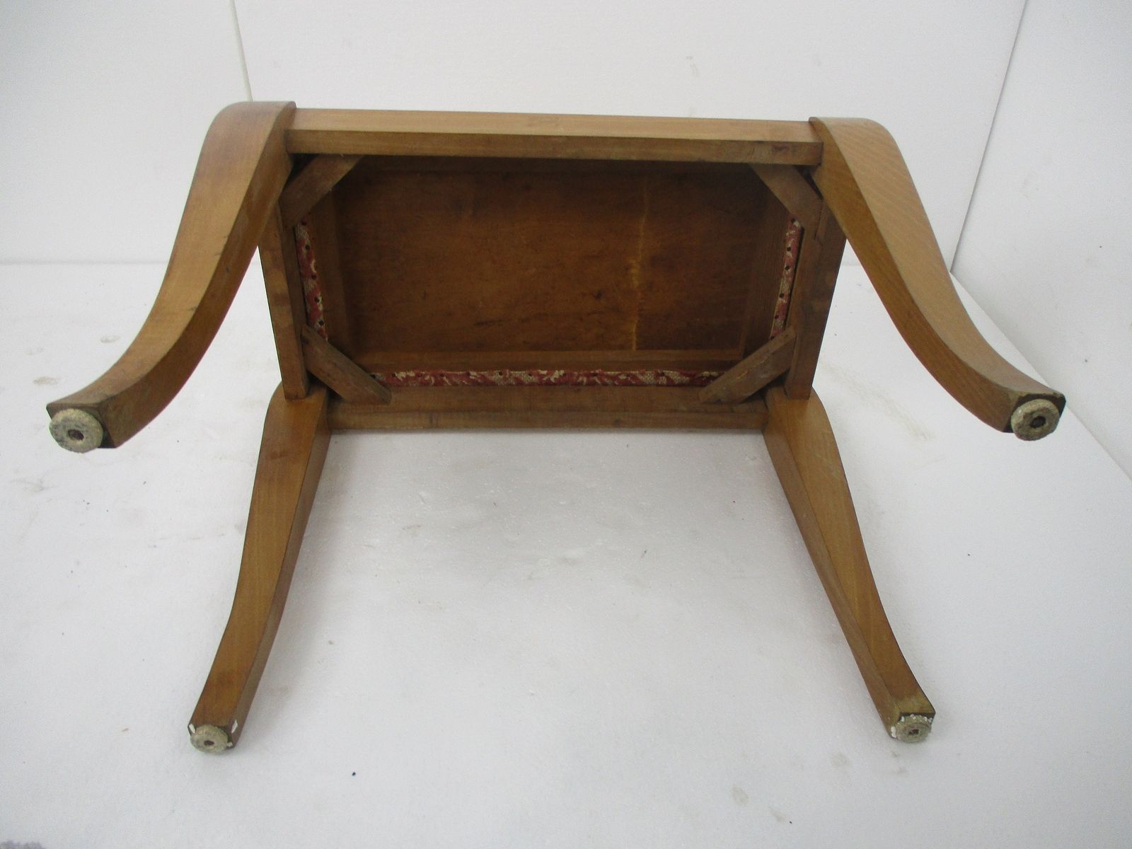 Modernist Retro Wooden Oak Stool Ottoman Footstool Danish Modern Style Pop Art photo buy