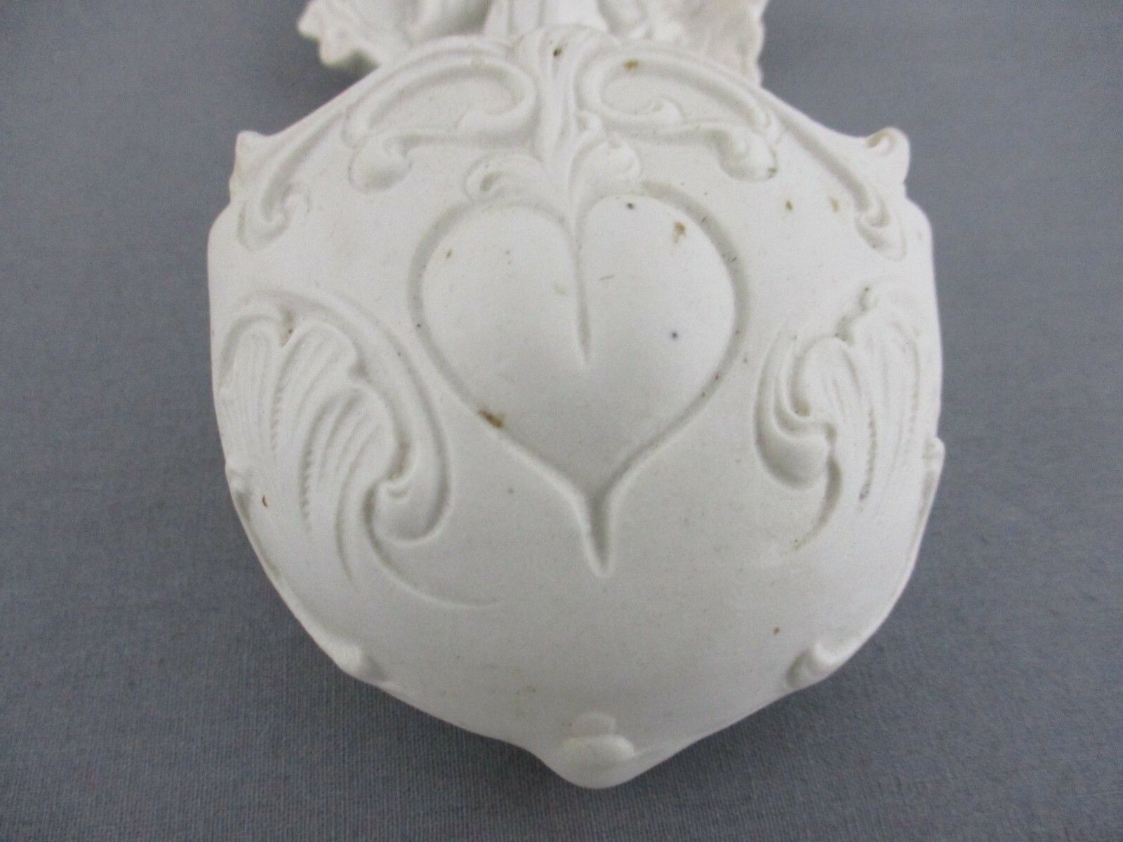 Porcelain Bisque Holy Water Font Vessel Little Girl Wall Hanging Antique photo for sale