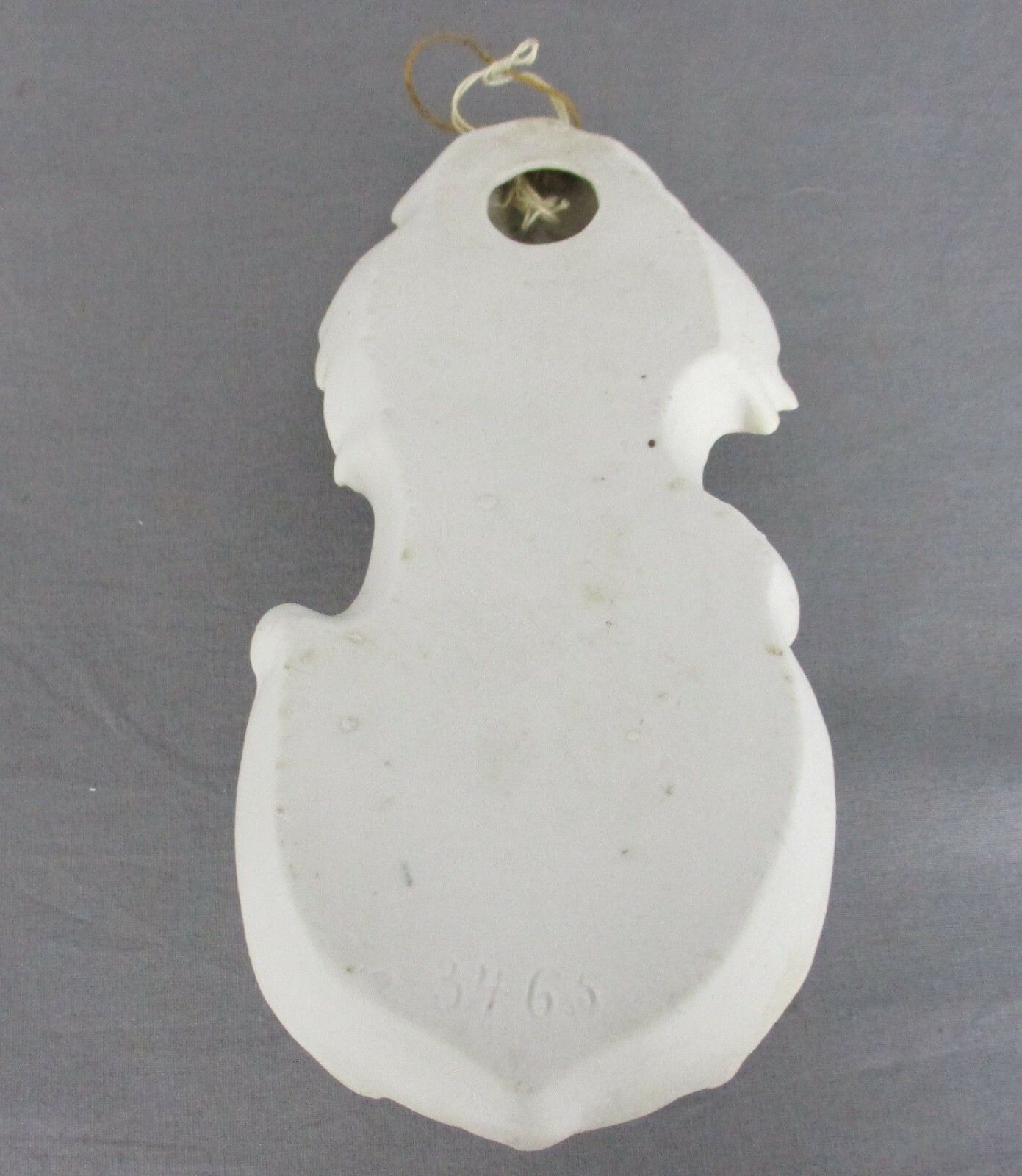 Porcelain Bisque Holy Water Font Vessel Little Girl Wall Hanging Antique photo vinterior