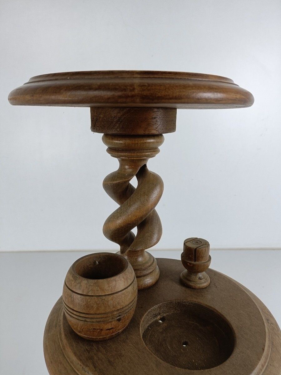 Gorgeous Plant Stand Pedestal Side Table, Smokers Table, Open Barley Twist, Orna photo buy