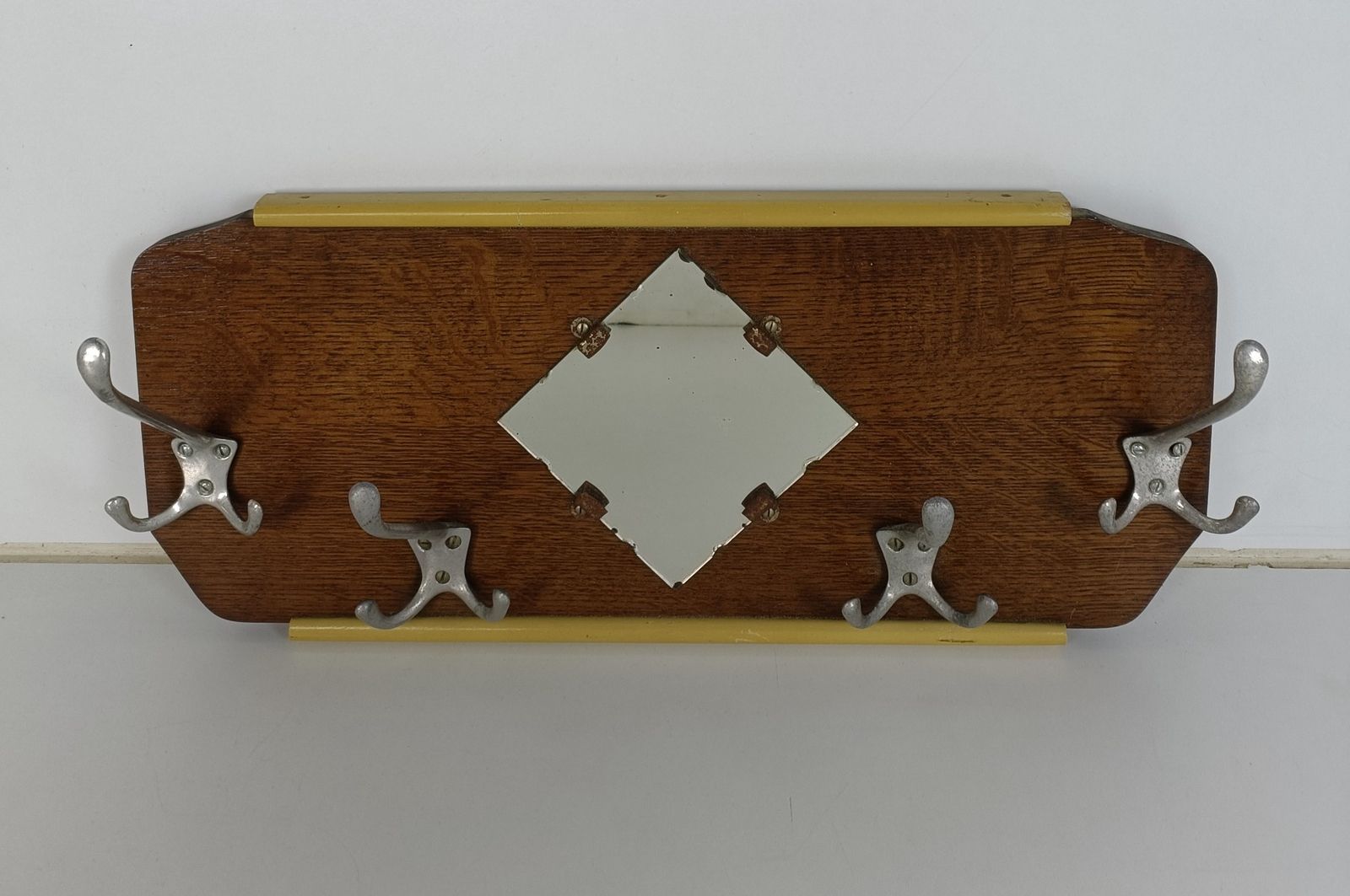 Vintage Rockabilly Coat Hat Rack Funky Vintage Kitchen Bathroom Hallway Wood photo for sale