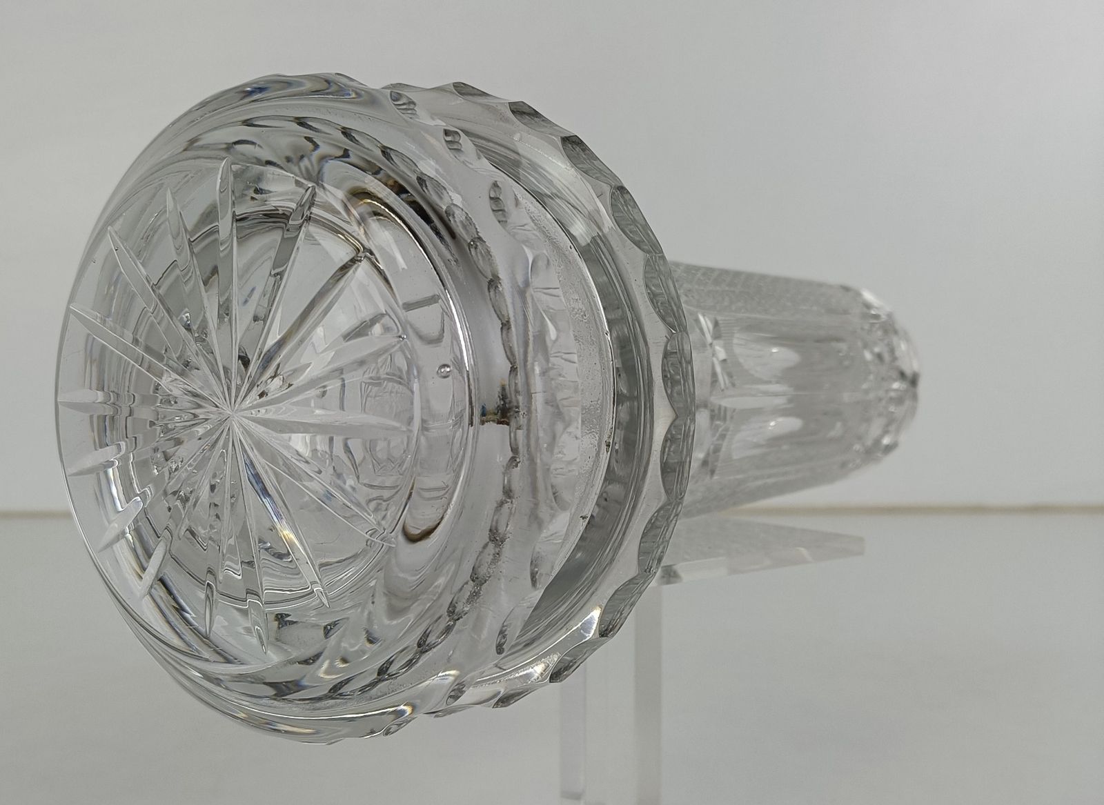 Stunningly Beautiful Vase Crystal Bohemian Vintage Stylish Cut To Clear photo 223.0