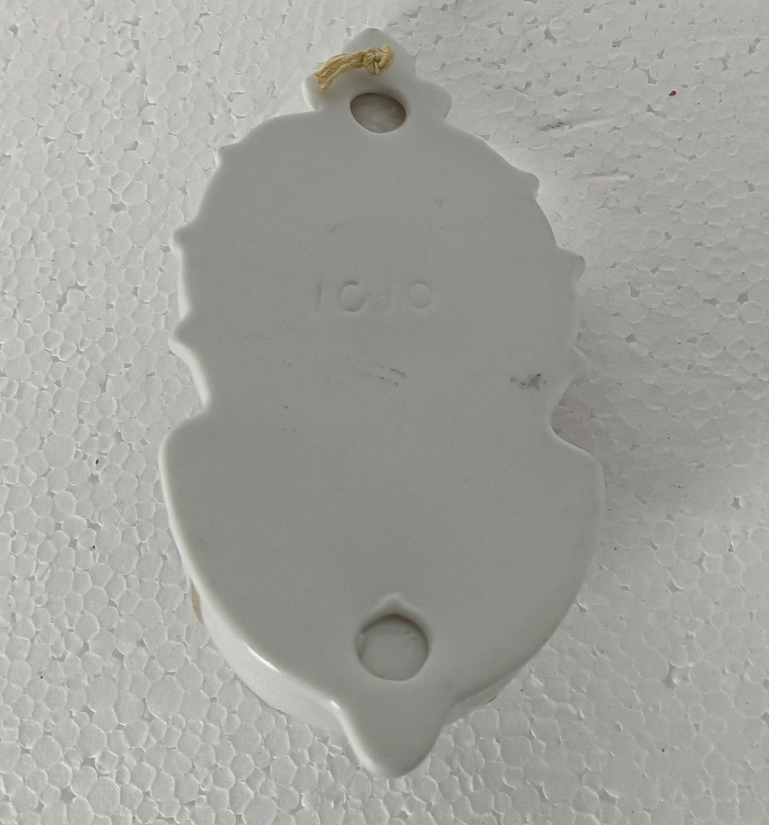 Sweet Little Antique Porcelain Holy Water Font Vessel Communion Wall Hanging photo vintage