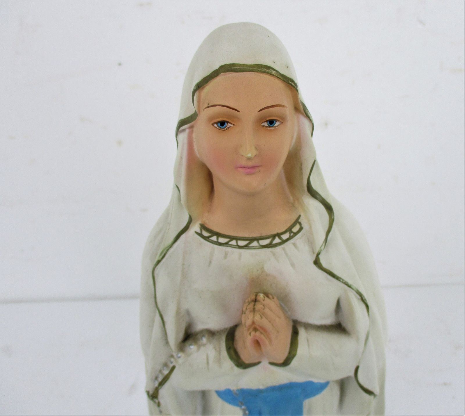 Xl Virgin Mary Madonna Our Lady Of Lourdes Plaster Statue Chapel French 24.8&Quo photo furniture