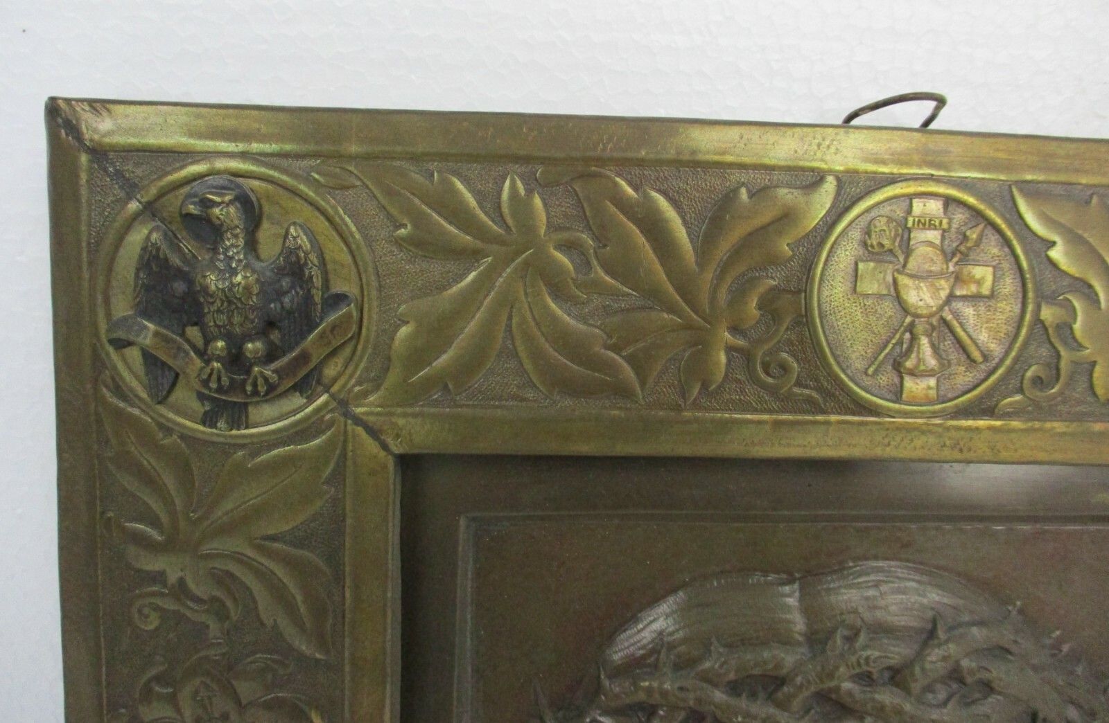 Jesus Christ Wall Hanging Tableaux Plaque With Evangelists Symbolism Verlinden photo for sale