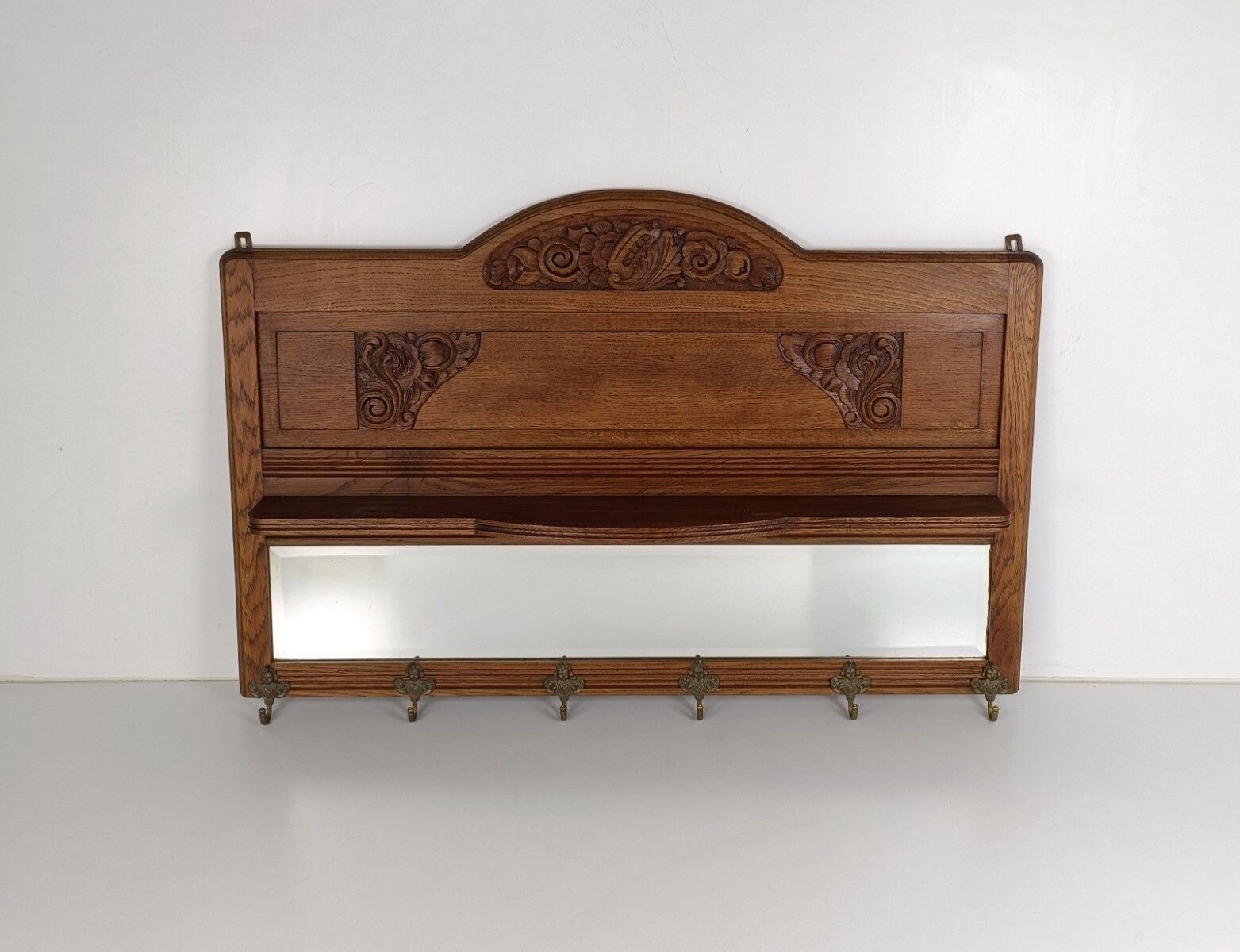 Stunning Art Deco Antique Large Coat Rack Hat Rack Clothing Hand Carved Wood Bev photo furniture