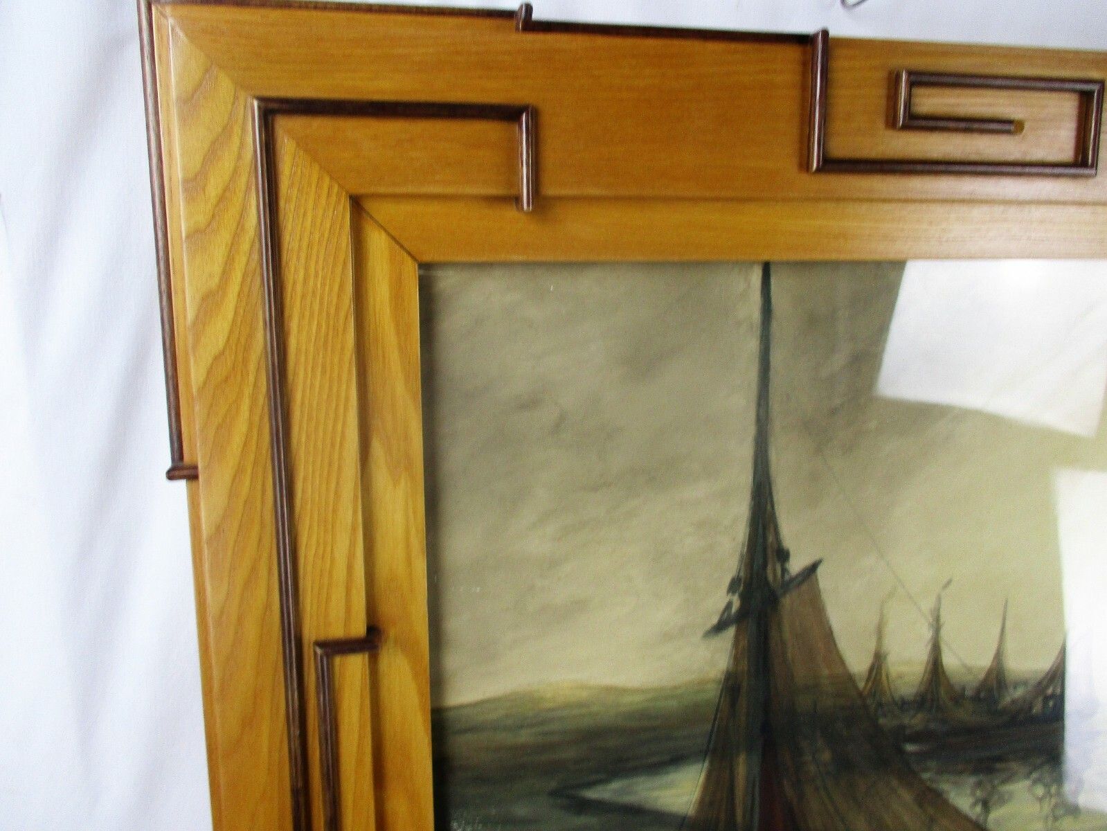 photo furniture Xl Aquarel Signed Jos Idserda  Sailing Marine  Ornate Decorative Frame  Wood Wow