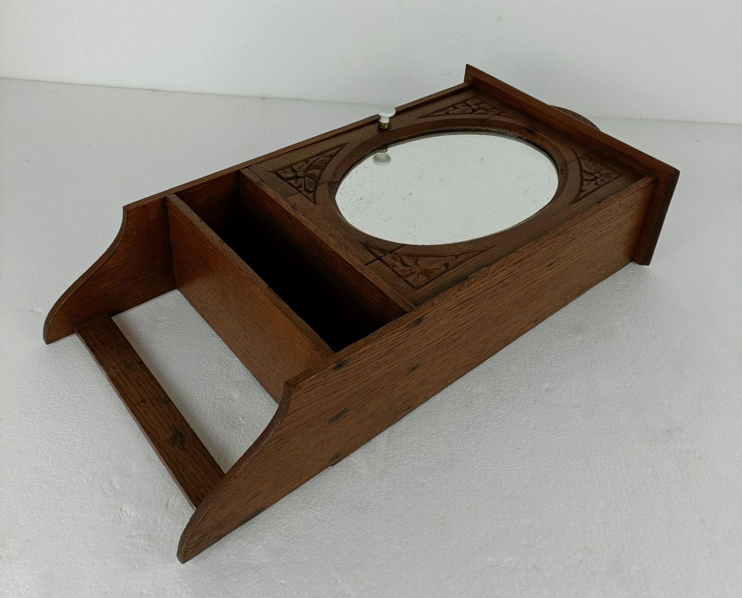 Art Deco Kitchen Apothecary Medicine Bathroom Cabinet Oval Mirror photo 303.0