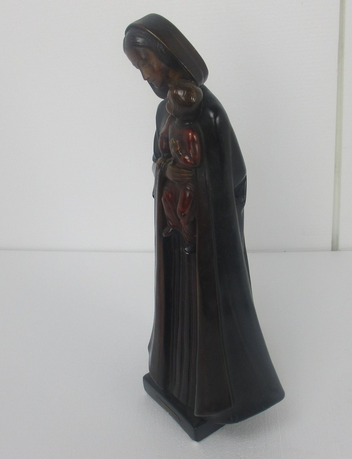 Xl Chapel Virgin Mary Madonna Infant Child Plaster Statue Signed Van Laere 20.66 photo buy