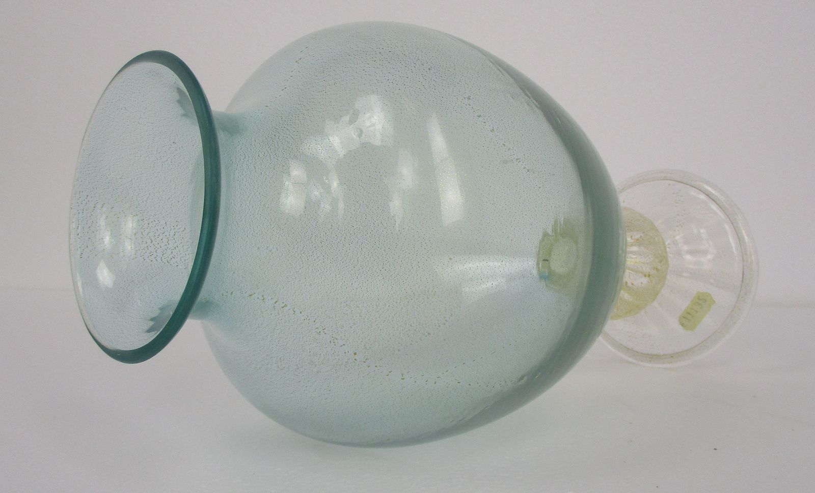 Linea Padovan Marked Vintage Venice  Art Glass Italian Murano Vase Blue Gold photo Home Decor