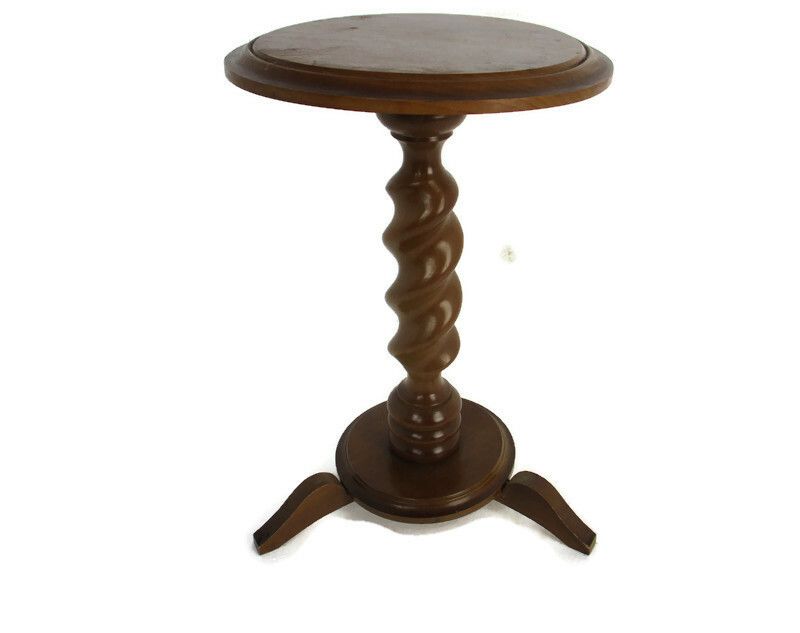Small Barley Twist Tripod Side Display Table Pedestal Plant Bonsai Stand Barn