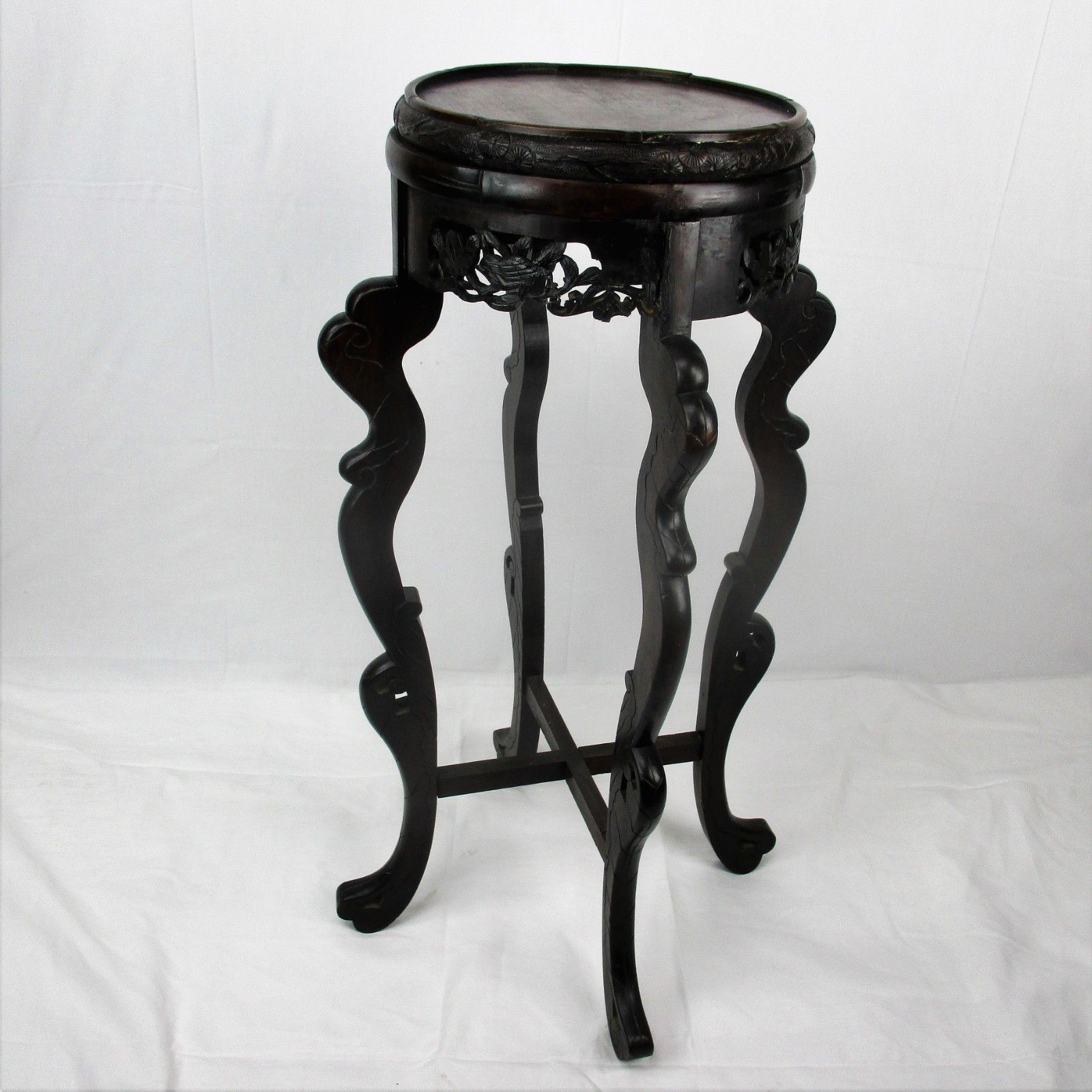 Gorgeous Wooden Ornate  Side Display Table Pedestal Plant Stand 33.07" photo 278.0