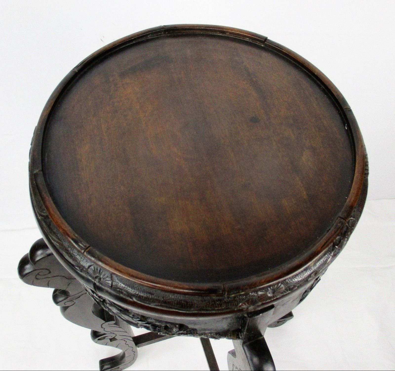 Gorgeous Wooden Ornate  Side Display Table Pedestal Plant Stand 33.07" photo buy
