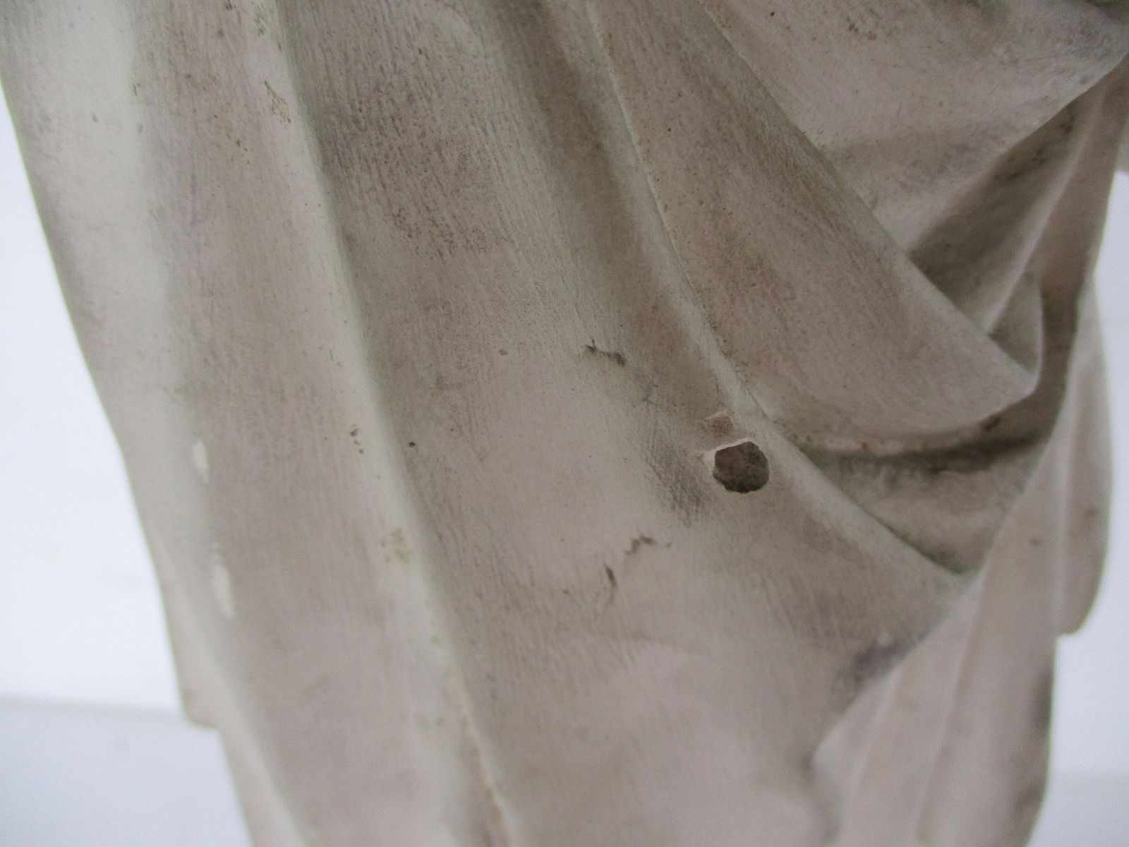Antique Statue Jesus Christ Savior Sacred Heart Neo Gothic 1900s Plaster 15.94&Q photo vintage