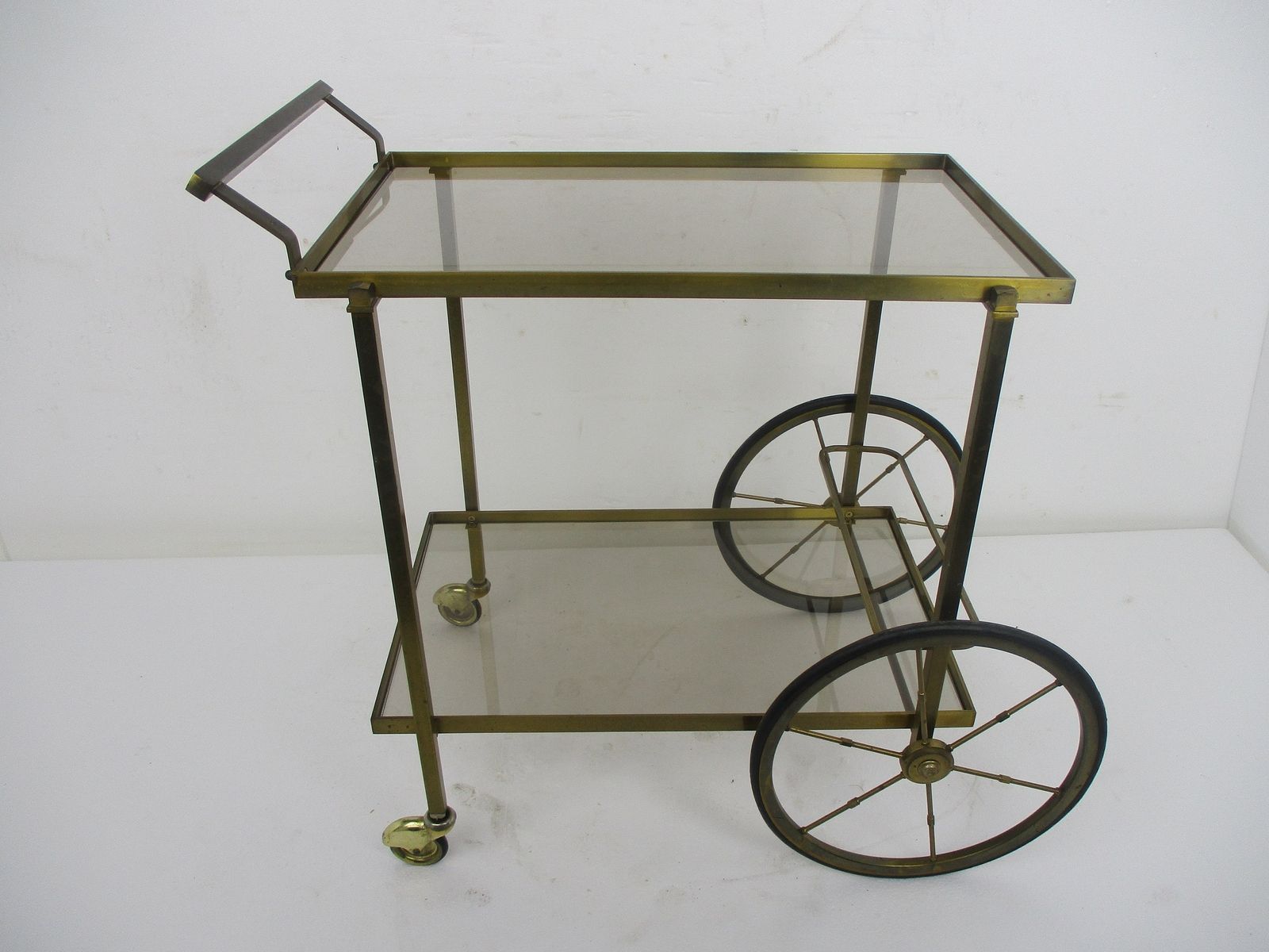 Bar Cocktail Tea Cart Trolley Hollywood Regency Kitchen Island Brass Very Stylis photo furniture