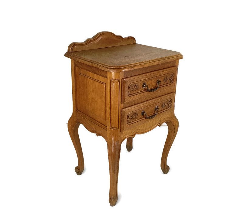 Vintage Nightstand End Table Mid Century Modern Wood Chest Of Drawers Cabinet Lo