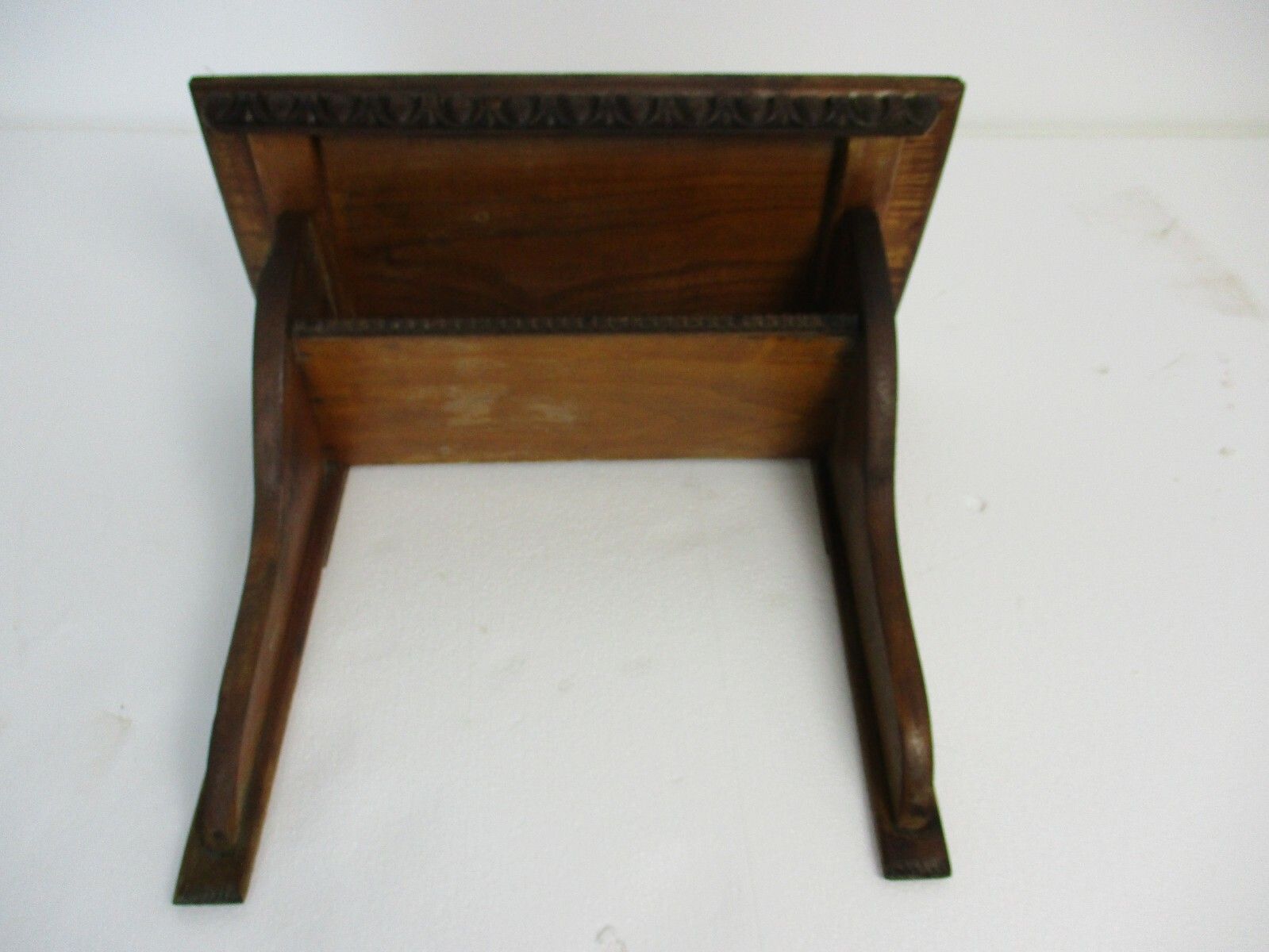 photo furniture Hand Carved Wooden Wall Hall Console Table Ornate Small Two Shelves Antique Barn