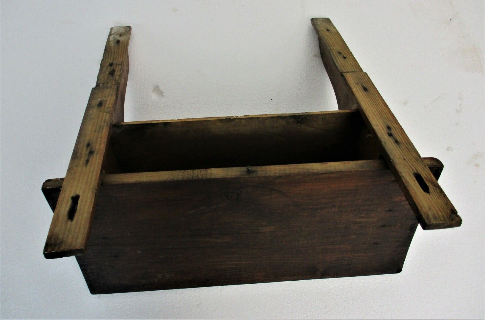 photo for sale Hand Carved Wooden Wall Hall Console Table Ornate Small Two Shelves Antique Barn