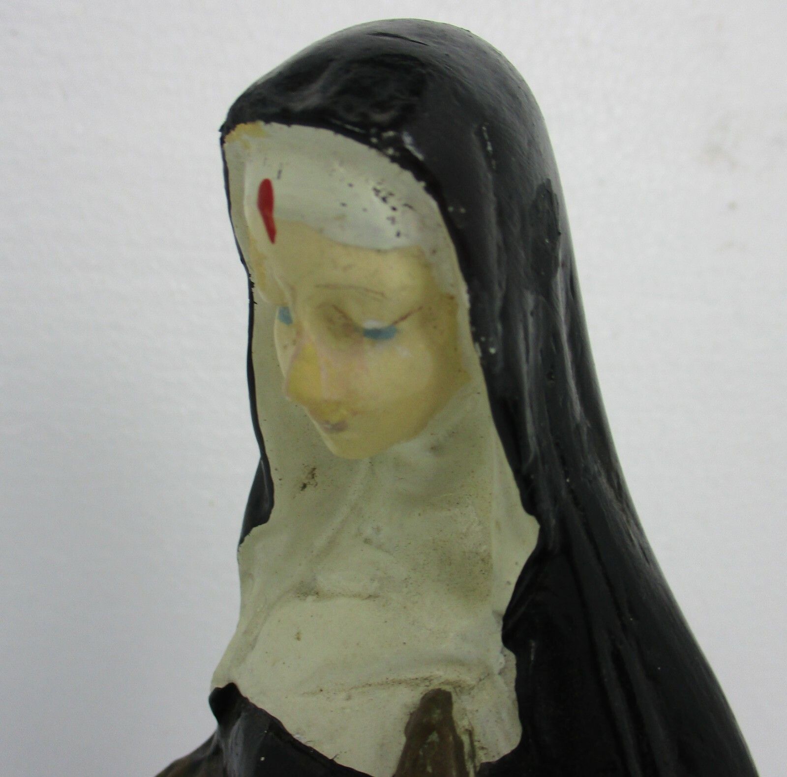 Htf Statue St Rita Of Cascia Plaster Patroness Impossible Causes Collector photo buy