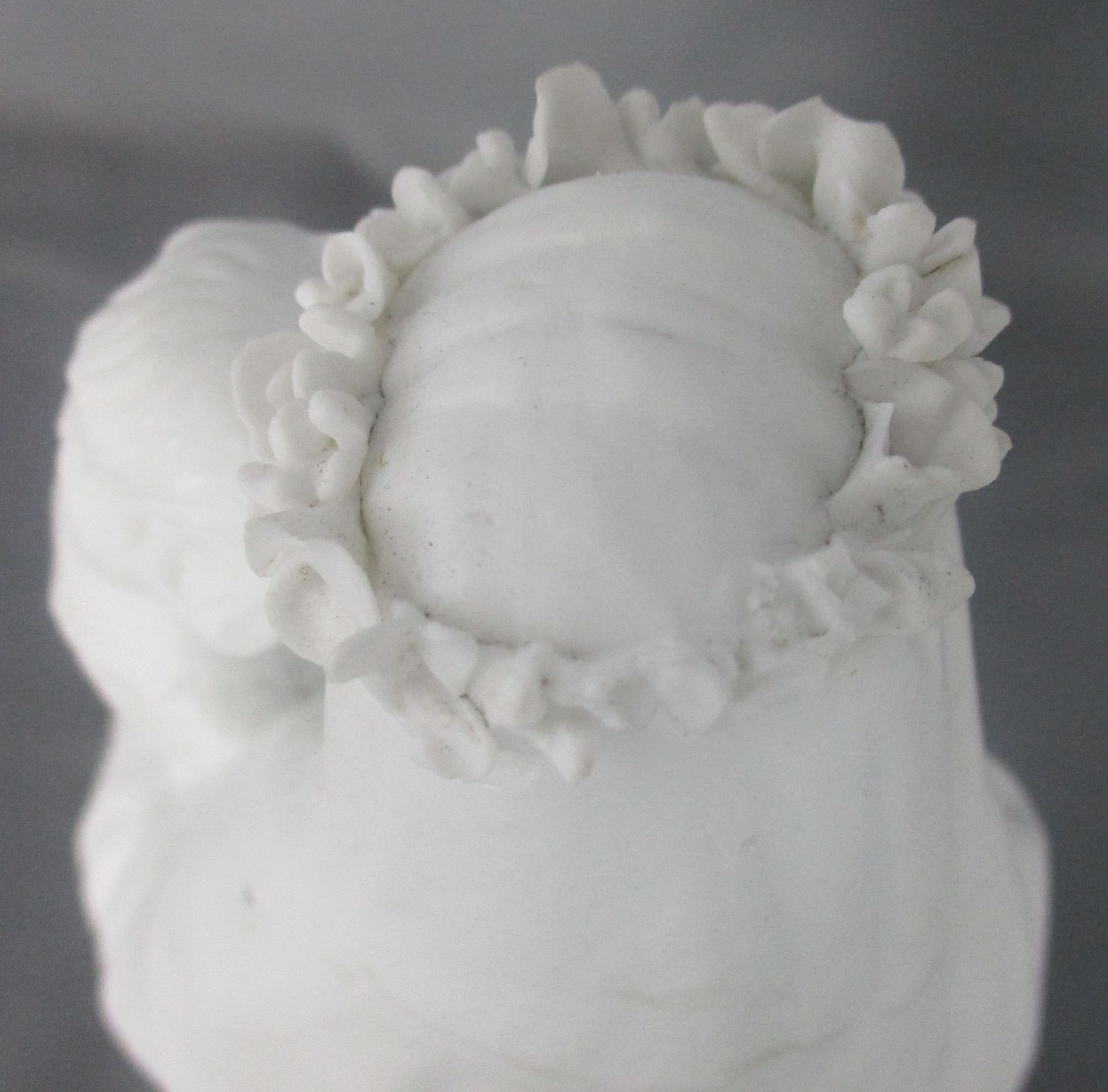 Antique Bisque Porcelain Statue Figurine Virgin Mary Madonna With Infant Jesus F photo vintage