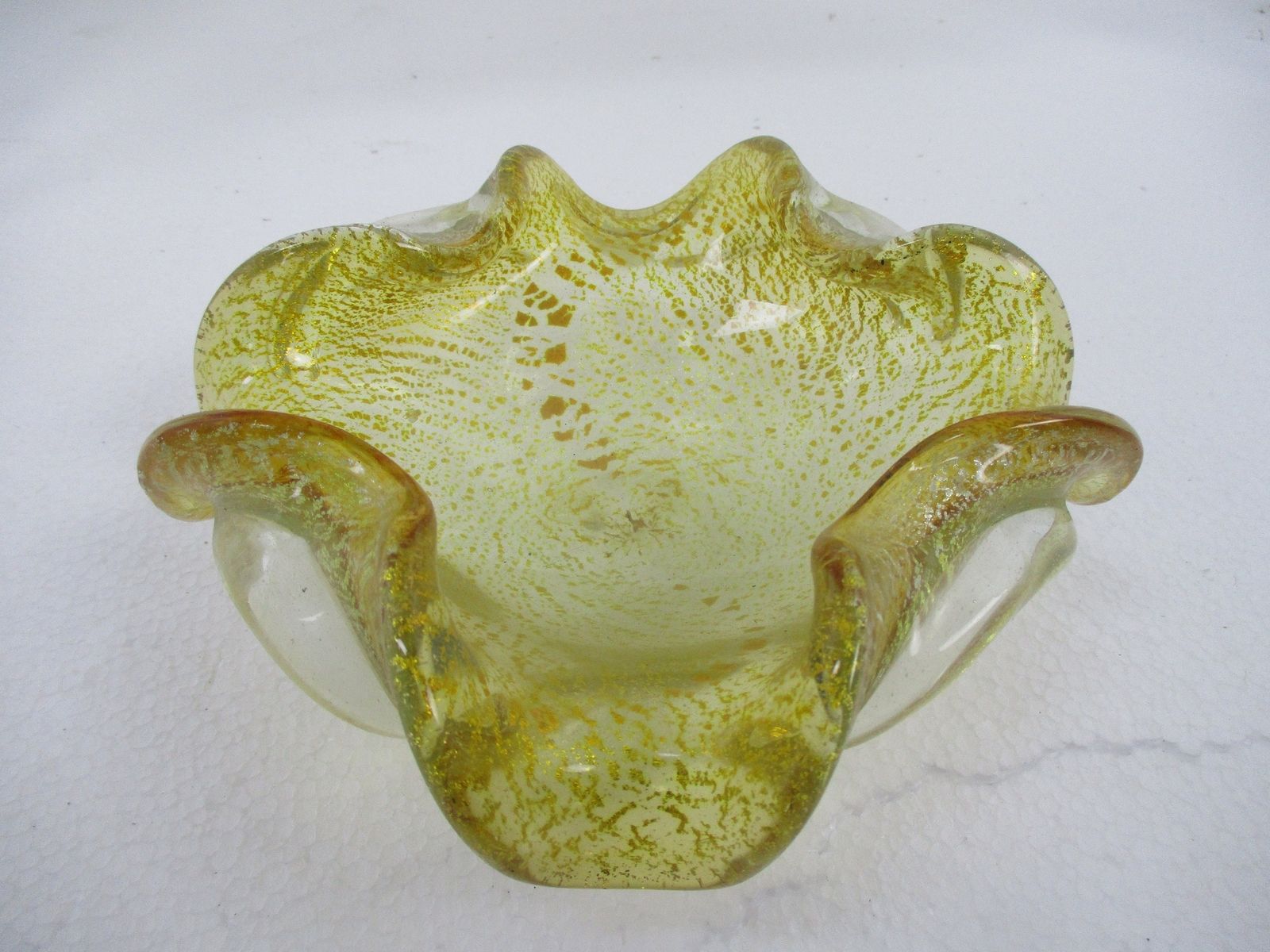 Vintage 1950/60 Murano Zebrati Ercole Barovier Of Barovier & Toso Art Glass Bowl photo for sale