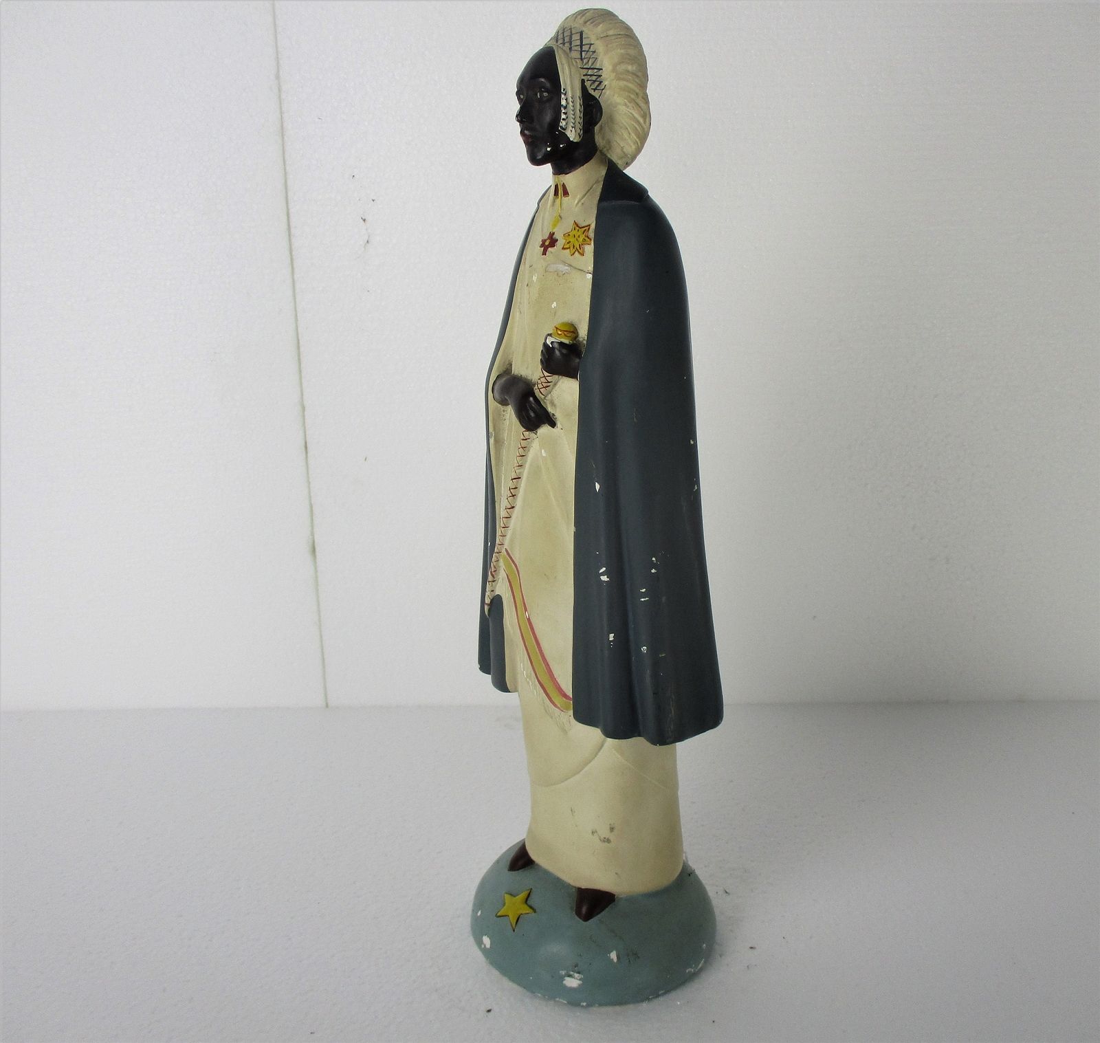 Tutsi Man 1950s Traditional Clothings Signed Gorza Bruxelles Plaster Statue Figu photo 182.0