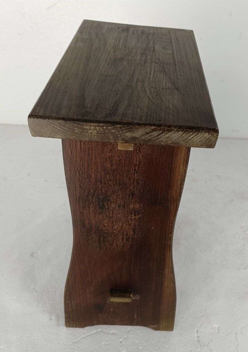 Antique Milking Stool Bench Crutch Pedestal Barn Country Style Wood photo vintage