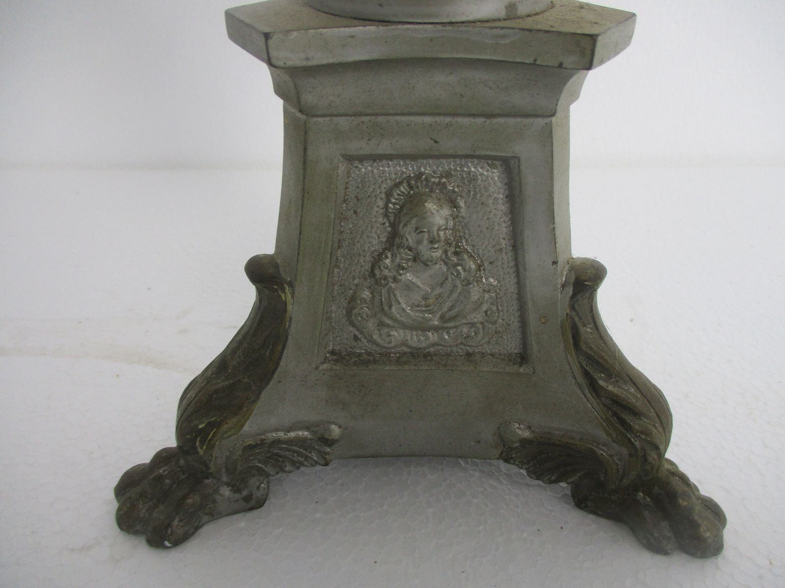 Large Mid Century Vintage Standing Crucifix Jesus Christ Cross Ornate Rare Altar photo 198.0